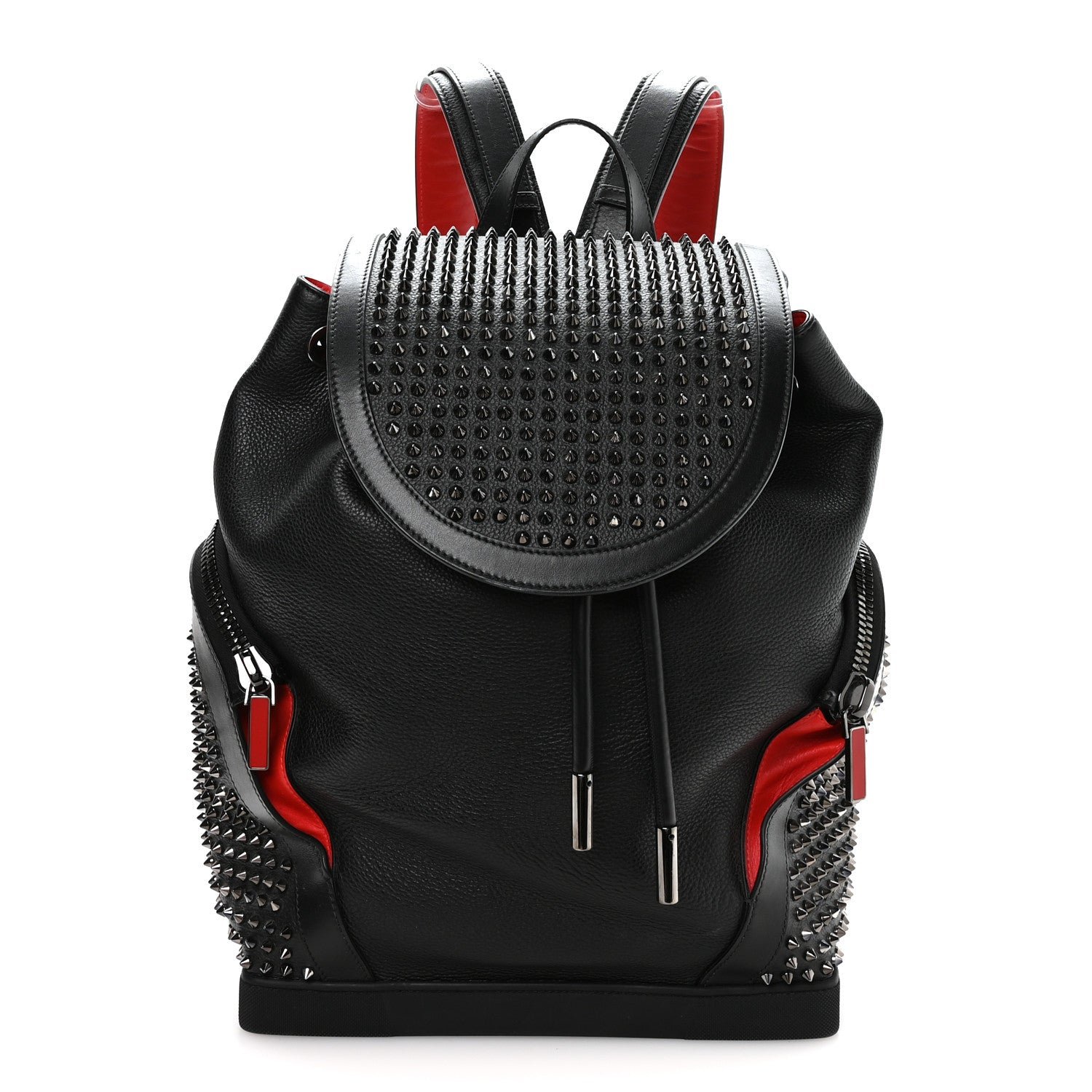 Christian Louboutin Calfskin Spiked Explorafunk Backpack Black