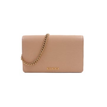 Leather Logo Chain Wallet