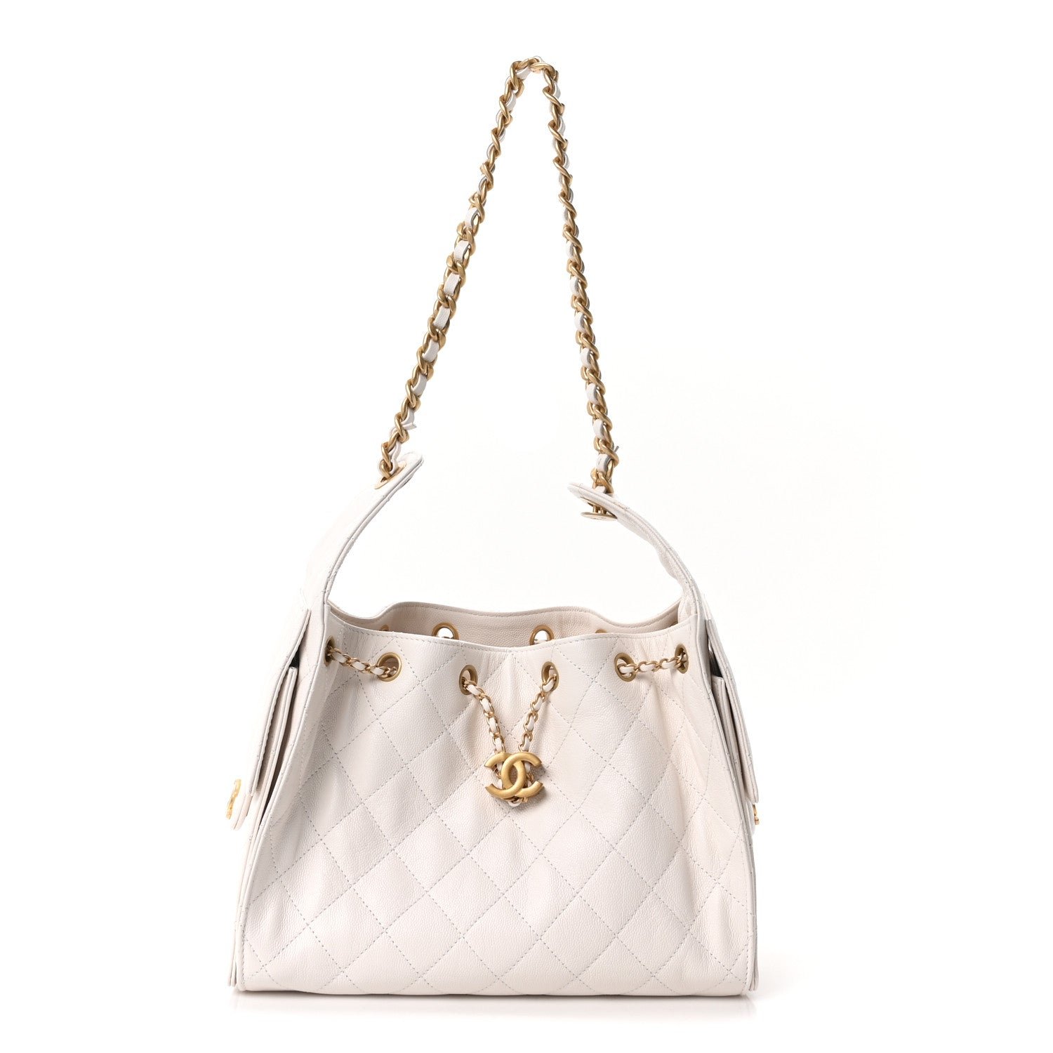 Chanel Caviar Quilted Small Chanel 25 Handbag White