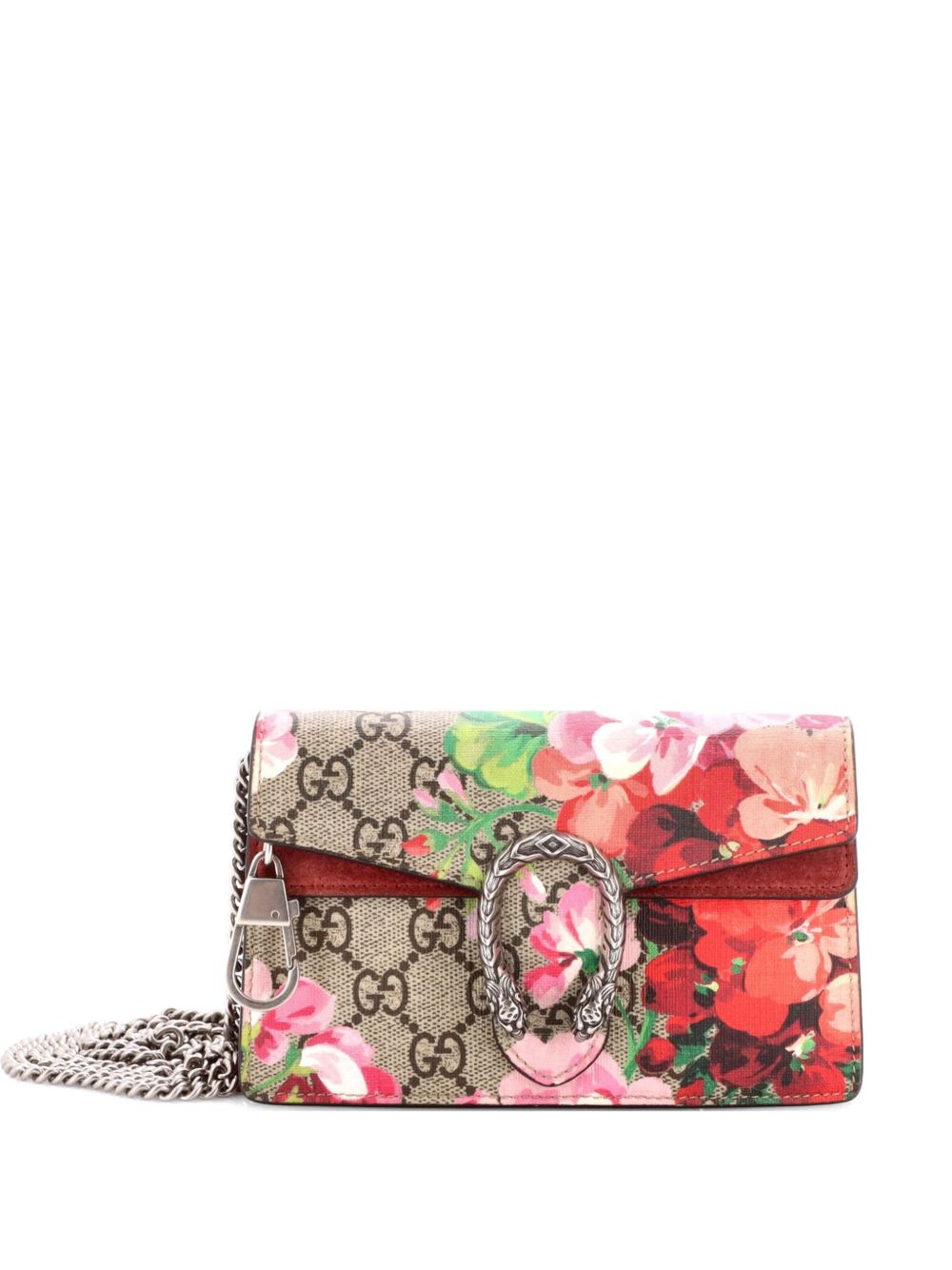Dionysus Bag Blooms Print GG Coated Canvas Super Mini crossbody bag