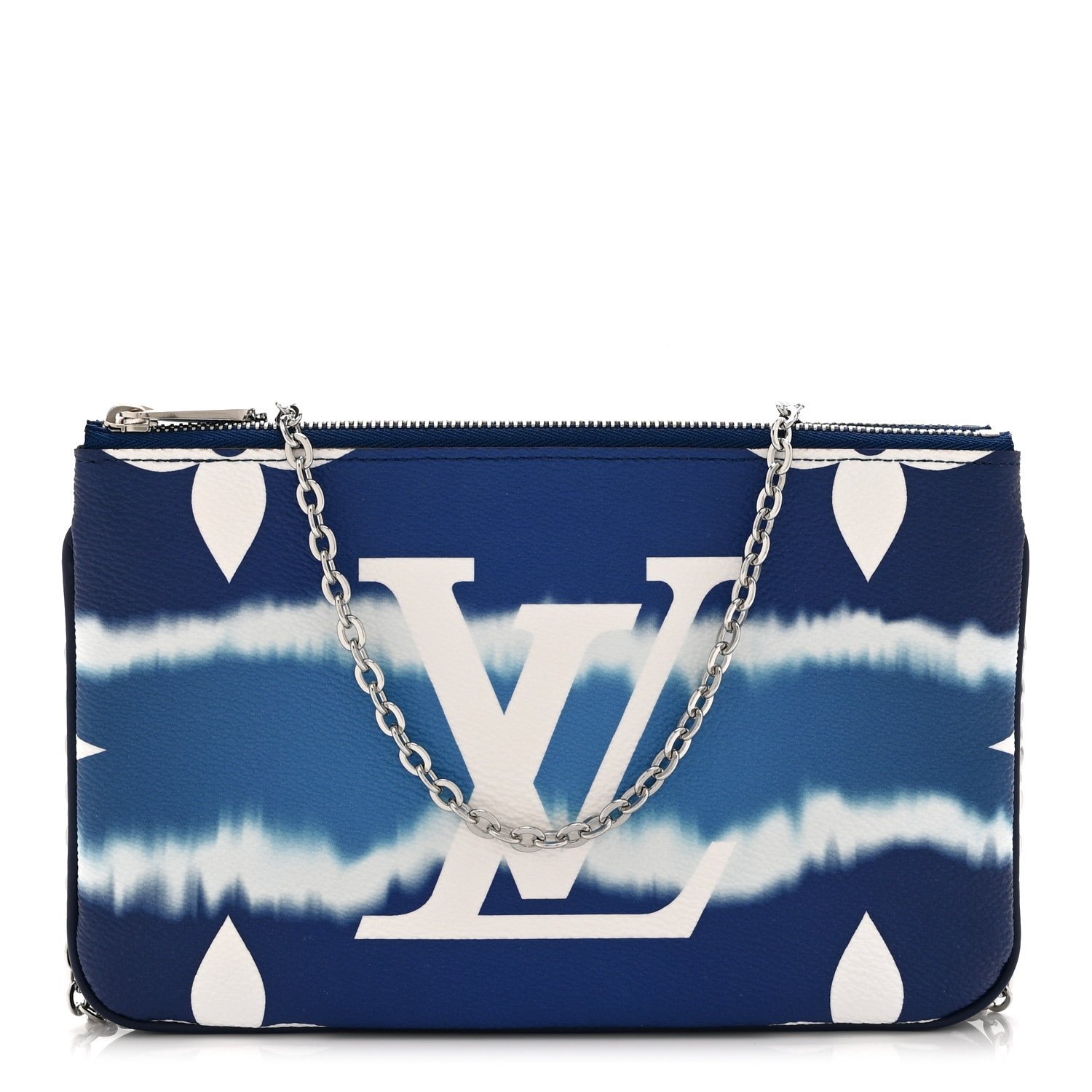 Louis Vuitton Monogram Giant Escale Double Zip Pochette Blue