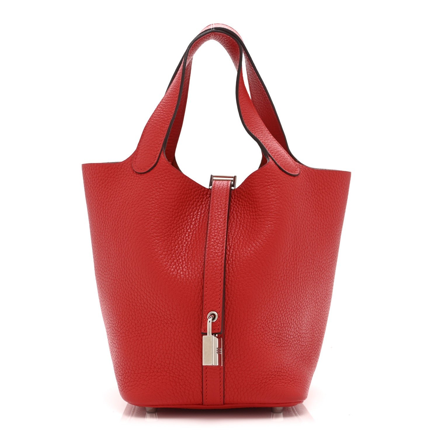 Hermes Taurillon Maurice Picotin Lock 18 PM Rouge Piment