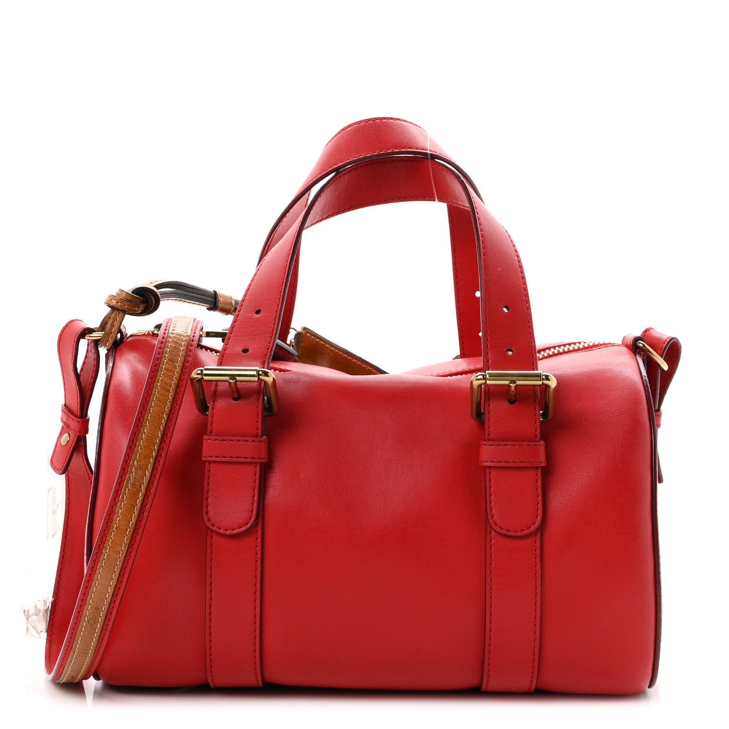 Chloe Chloe Calfskin Duffle Bag Red