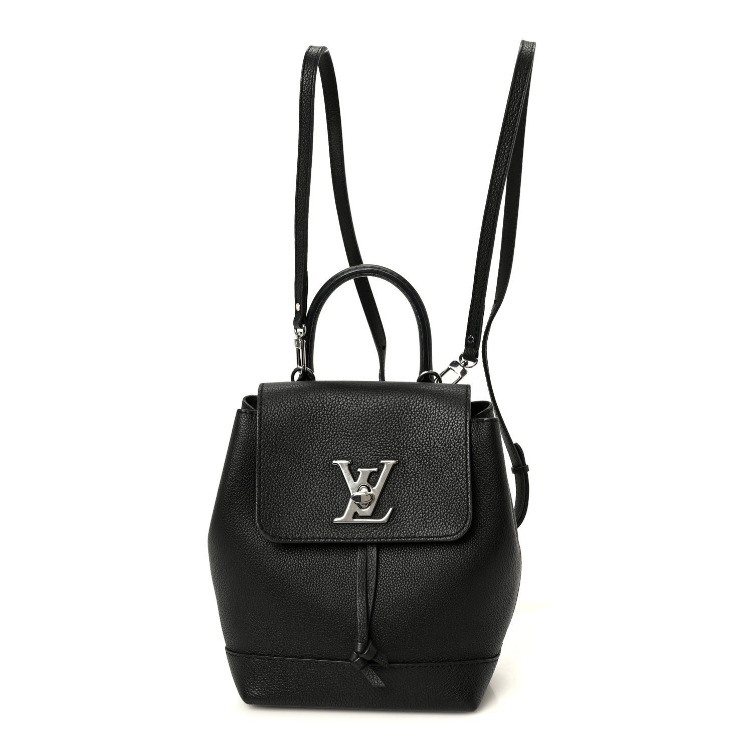 Louis Vuitton Calfskin Lockme Mini Backpack Black