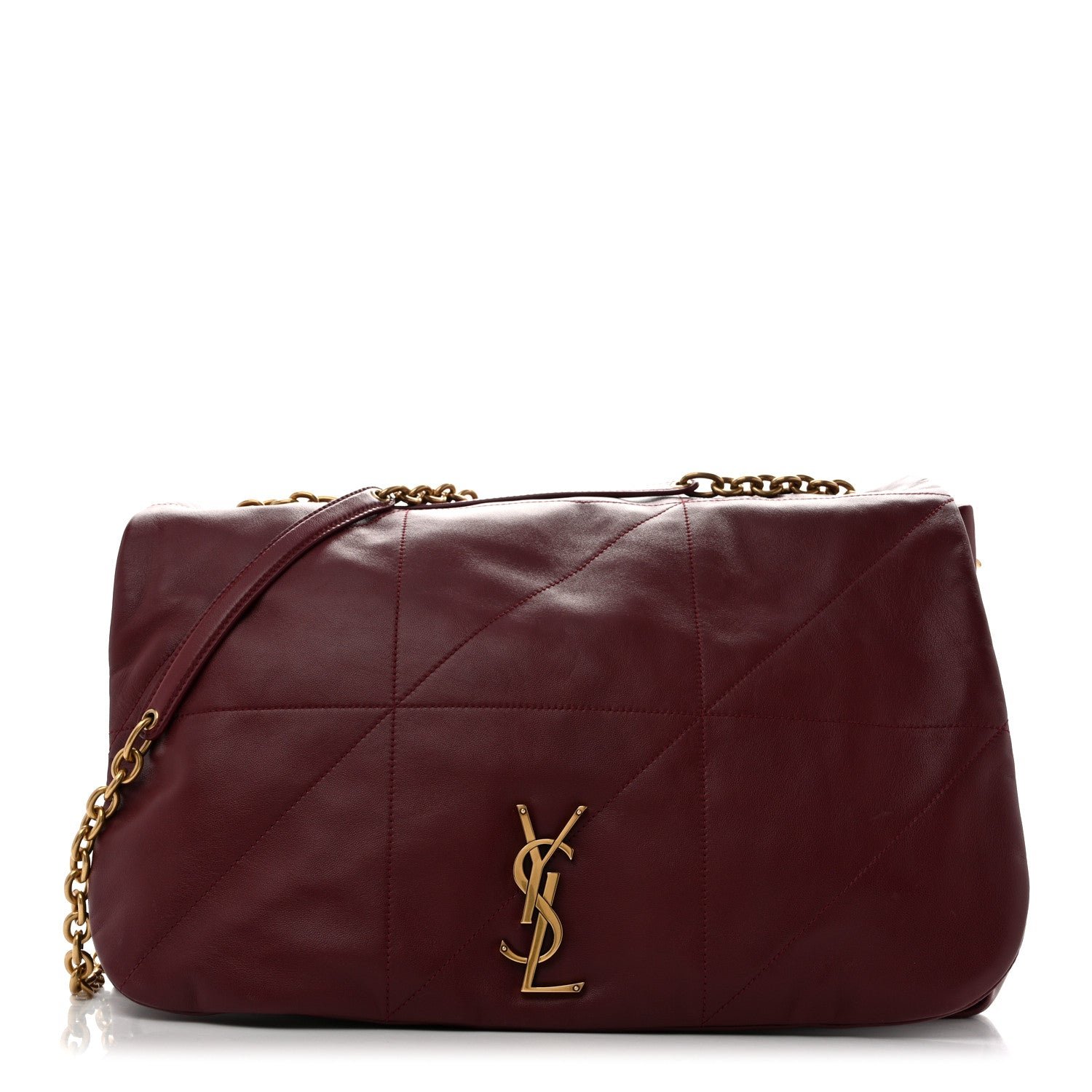 Saint Laurent Saint Laurent Lambskin Matelasse Monogram Large Jamie 4.3 New Dark Bordeaux