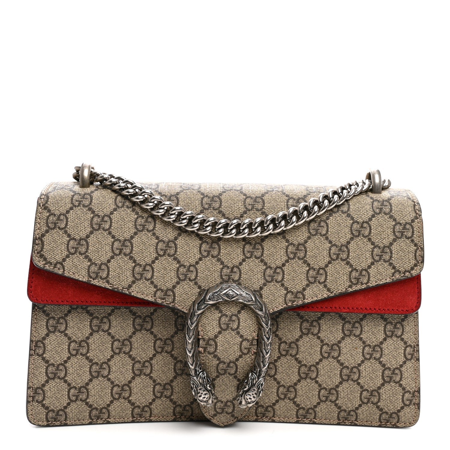 Gucci GG Supreme Monogram Small Dionysus Shoulder Bag Red