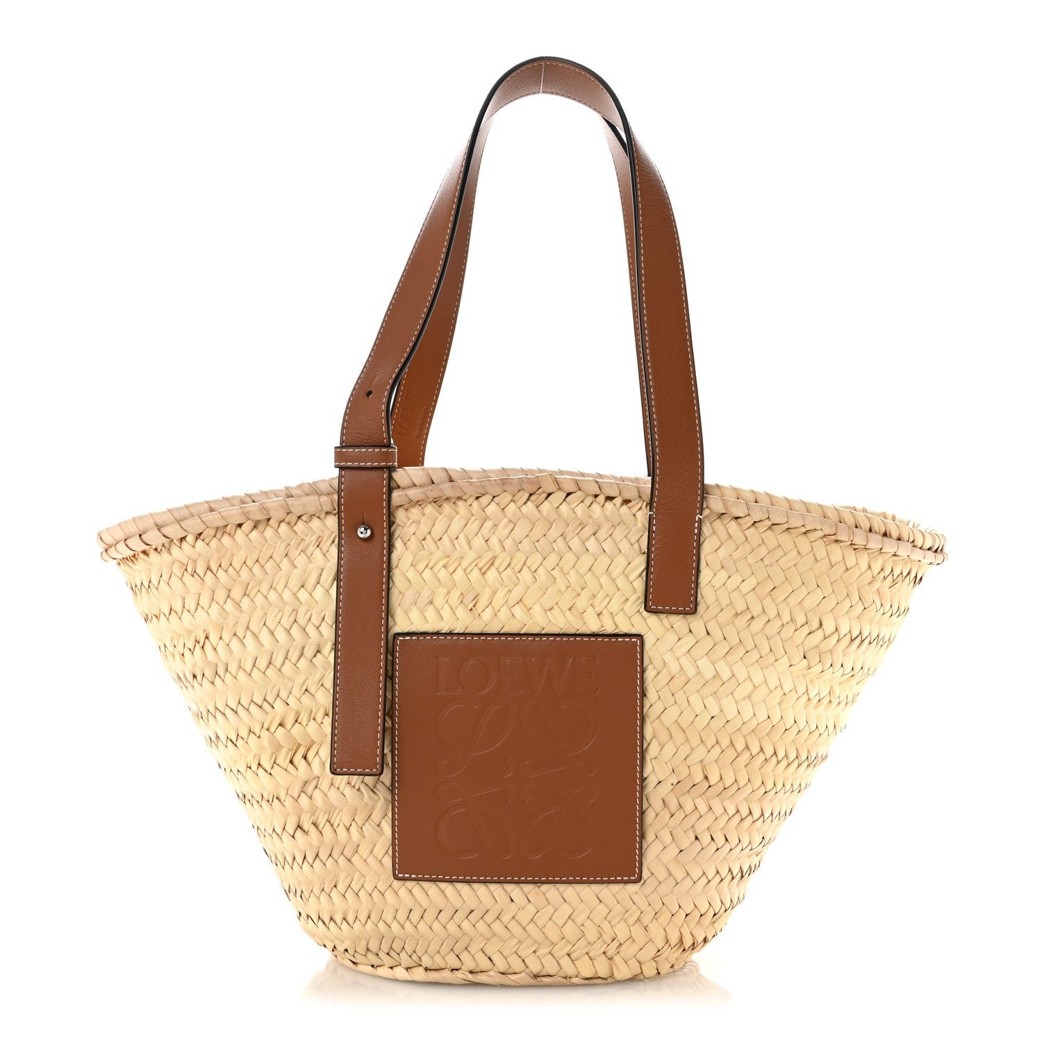 Raffia Basket Tote Bag Natural Tan
