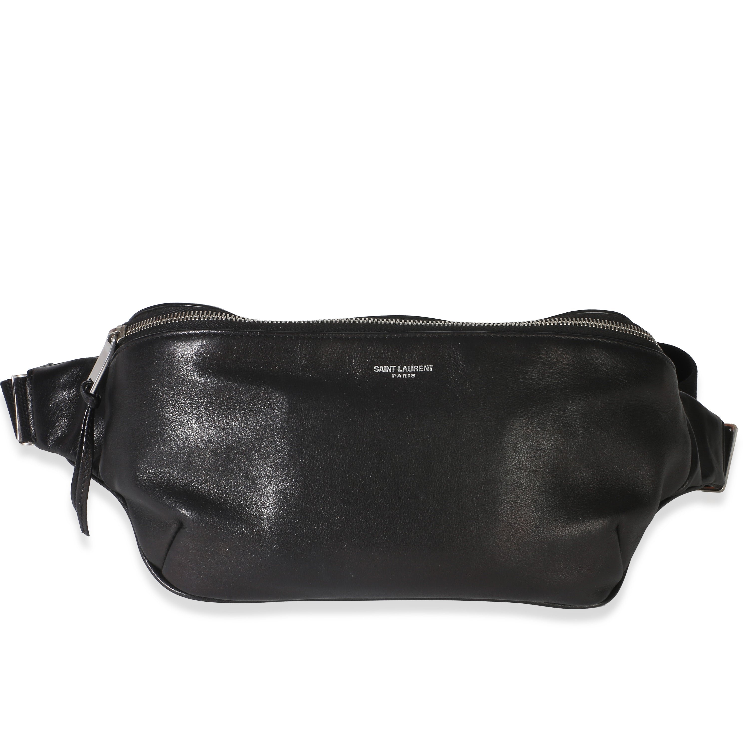 Black Smooth Calfskin Marsupio Belt Bag