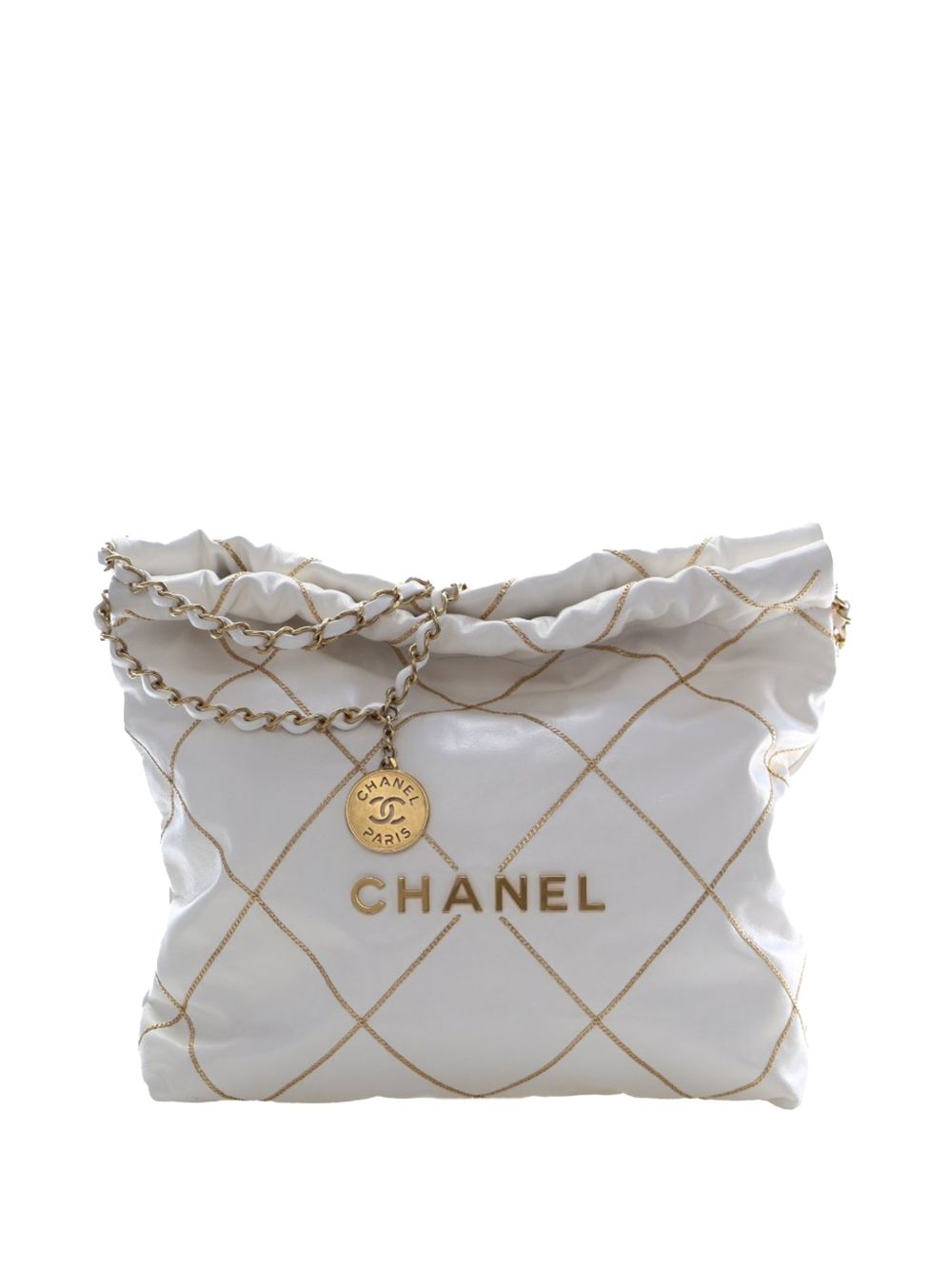 2021-2025 Small Quilted Shiny Calfskin Chain 22 Handbag tote bag