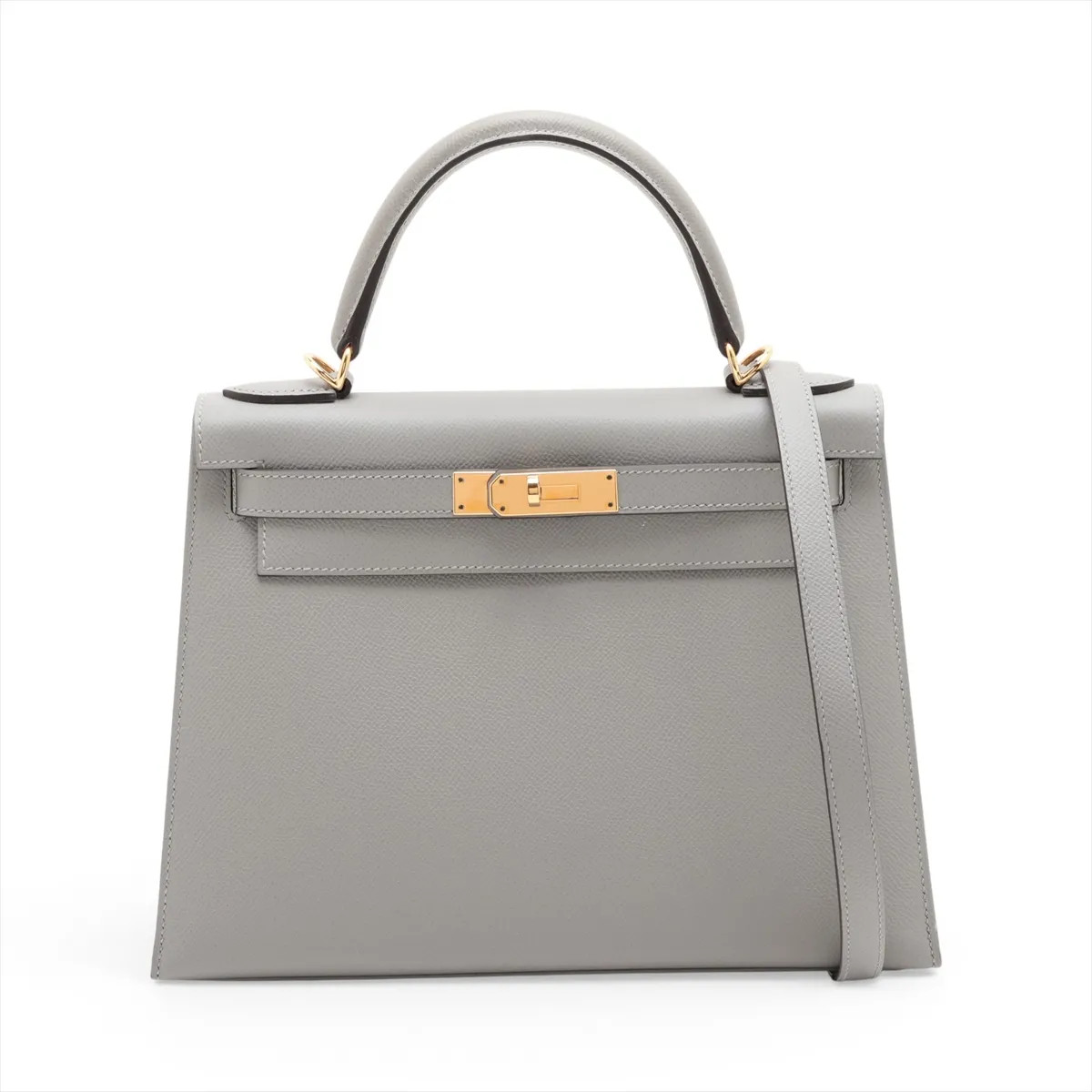 Hermès Kelly 28 Serie Veau Epsom Gris mouette Gold Metal Fittings