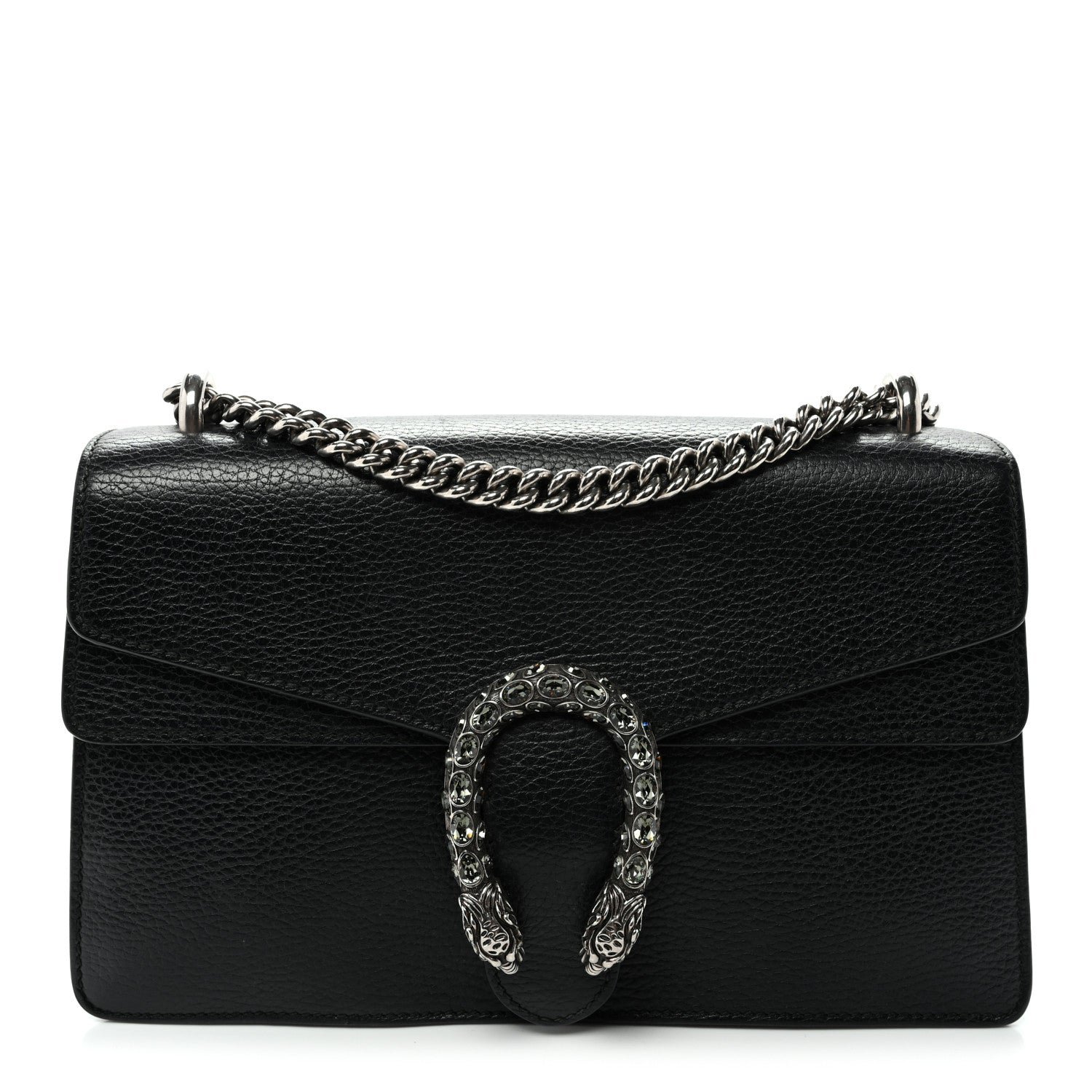 Gucci Pebbled Calfskin Small Dionysus Shoulder Bag Black