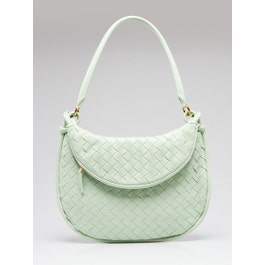 Bottega Veneta Bottega Veneta Agate Light Green Intrecciato Nappa Leather Medium Gemelli Shoulder Bag