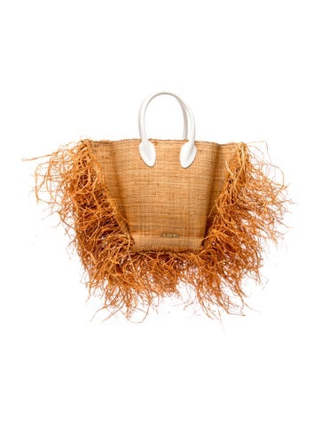 Raffia Top Handle Bag