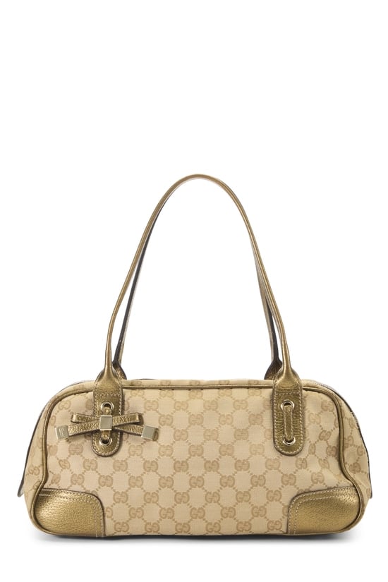 Gold Original GG Canvas Princy Handbag