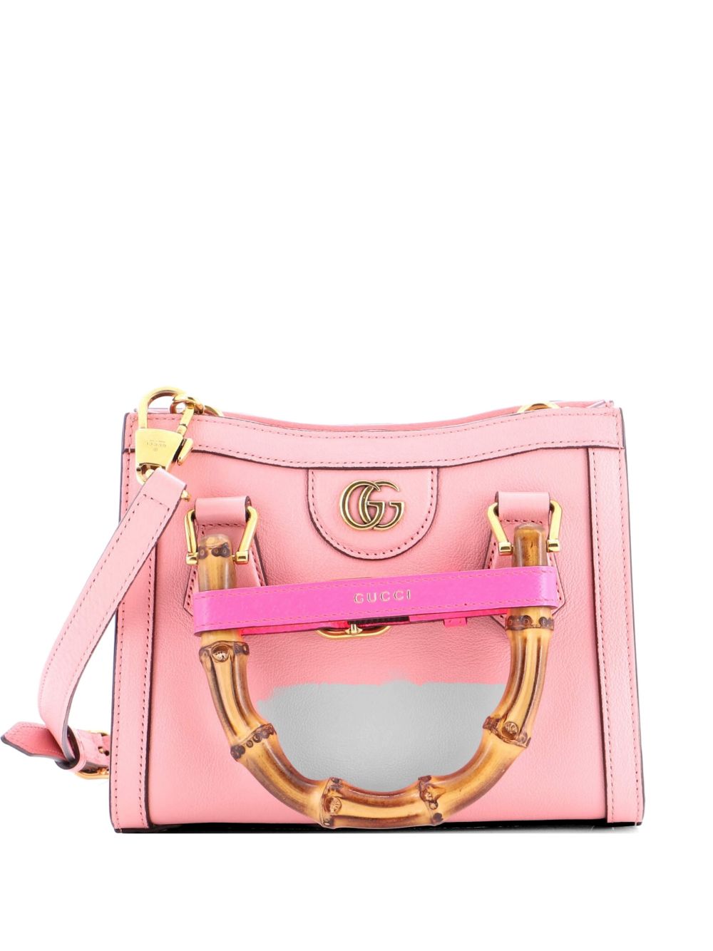 Diana NM Bamboo Handle Tote Leather Mini crossbody bag