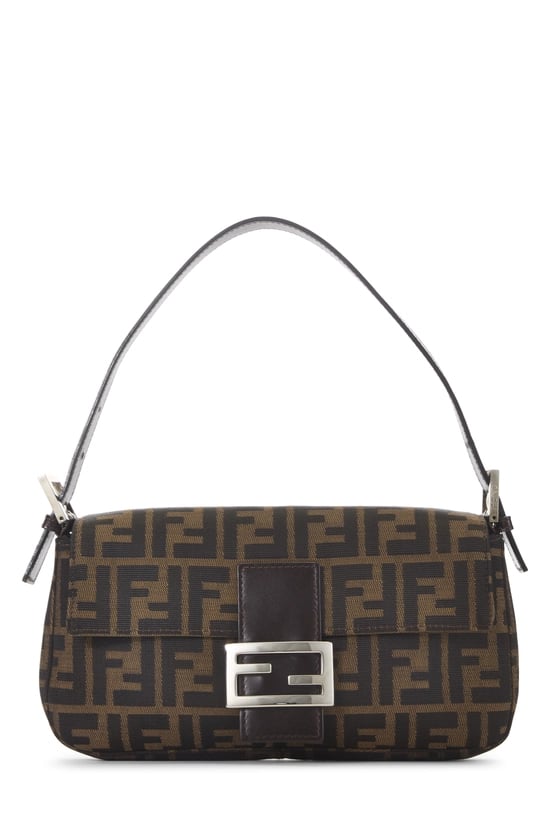 Brown Zucca Canvas Baguette