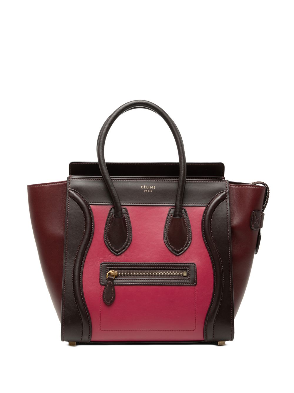 2014 Micro Tricolor Leather Luggage Tote satchel