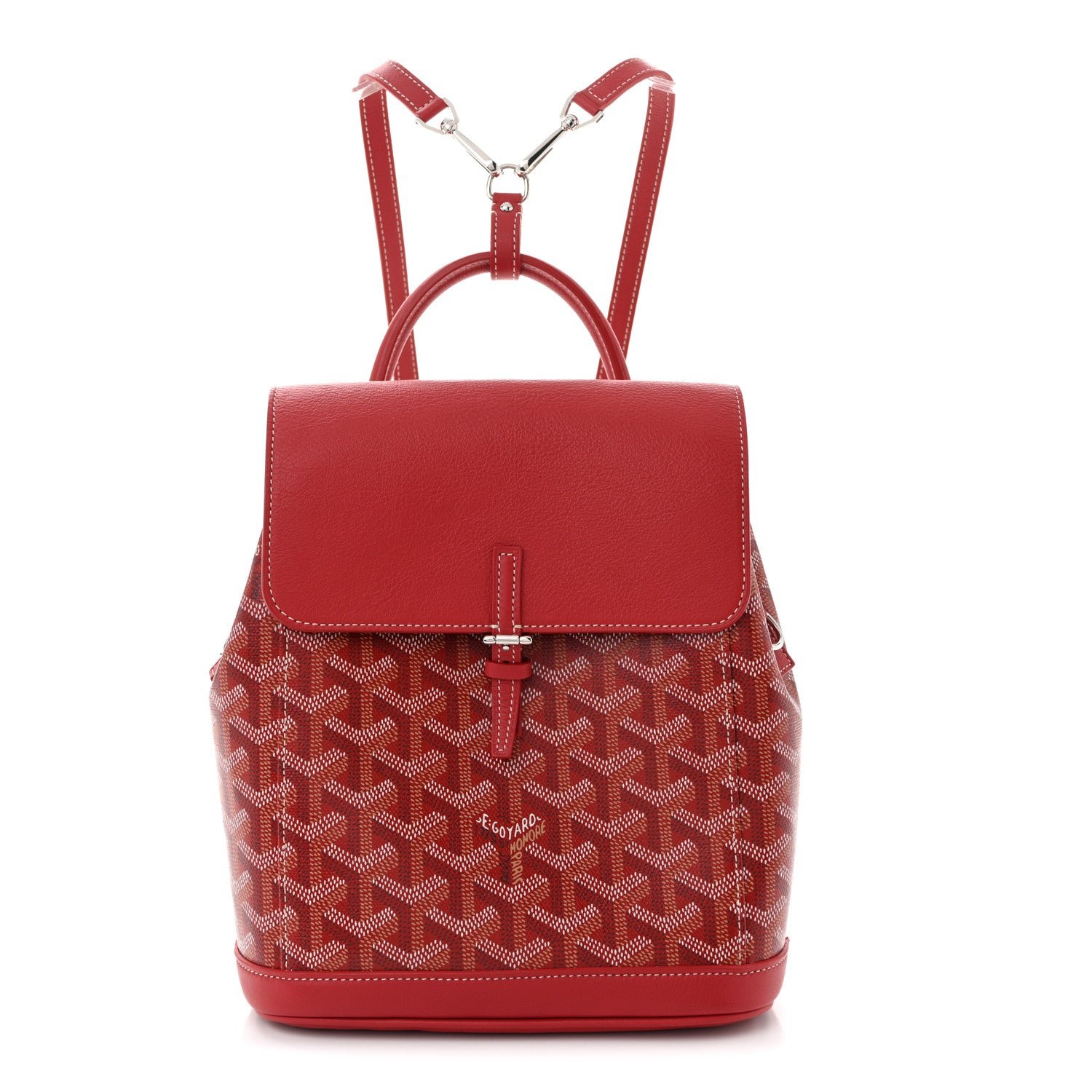 Goyard Goyard Goyardine Calfskin Mini Alpin Backpack Red