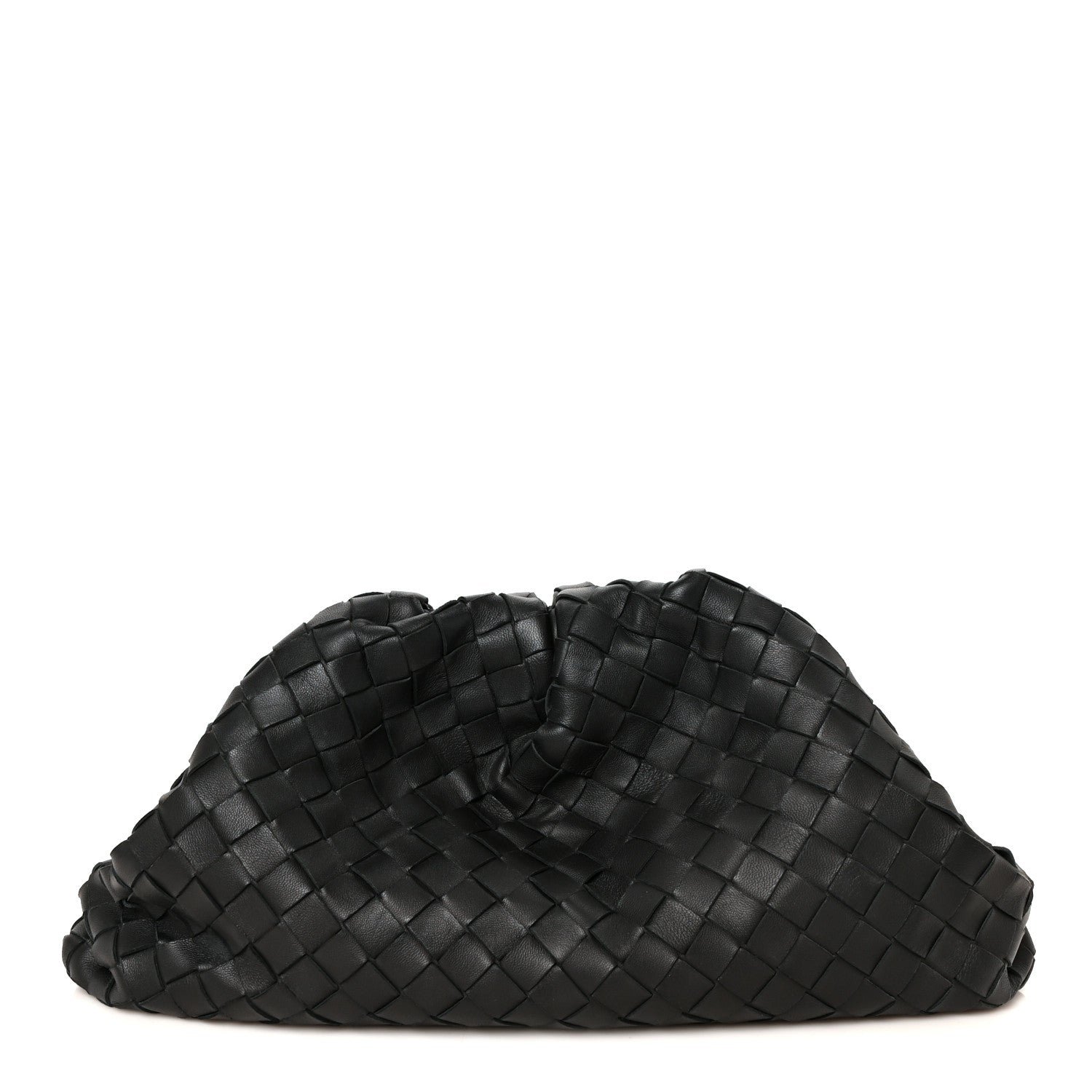 Bottega Veneta Nappa Maxi Intrecciato The Pouch Oversized Clutch Black