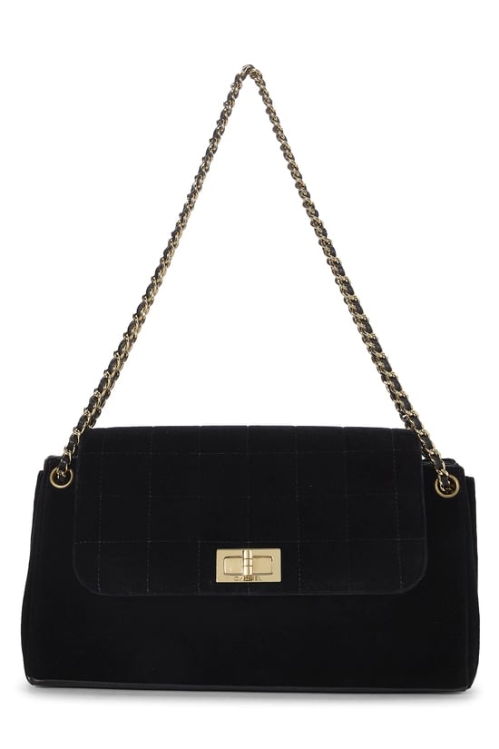 Black Velvet Reissue Accordion Flap Bag