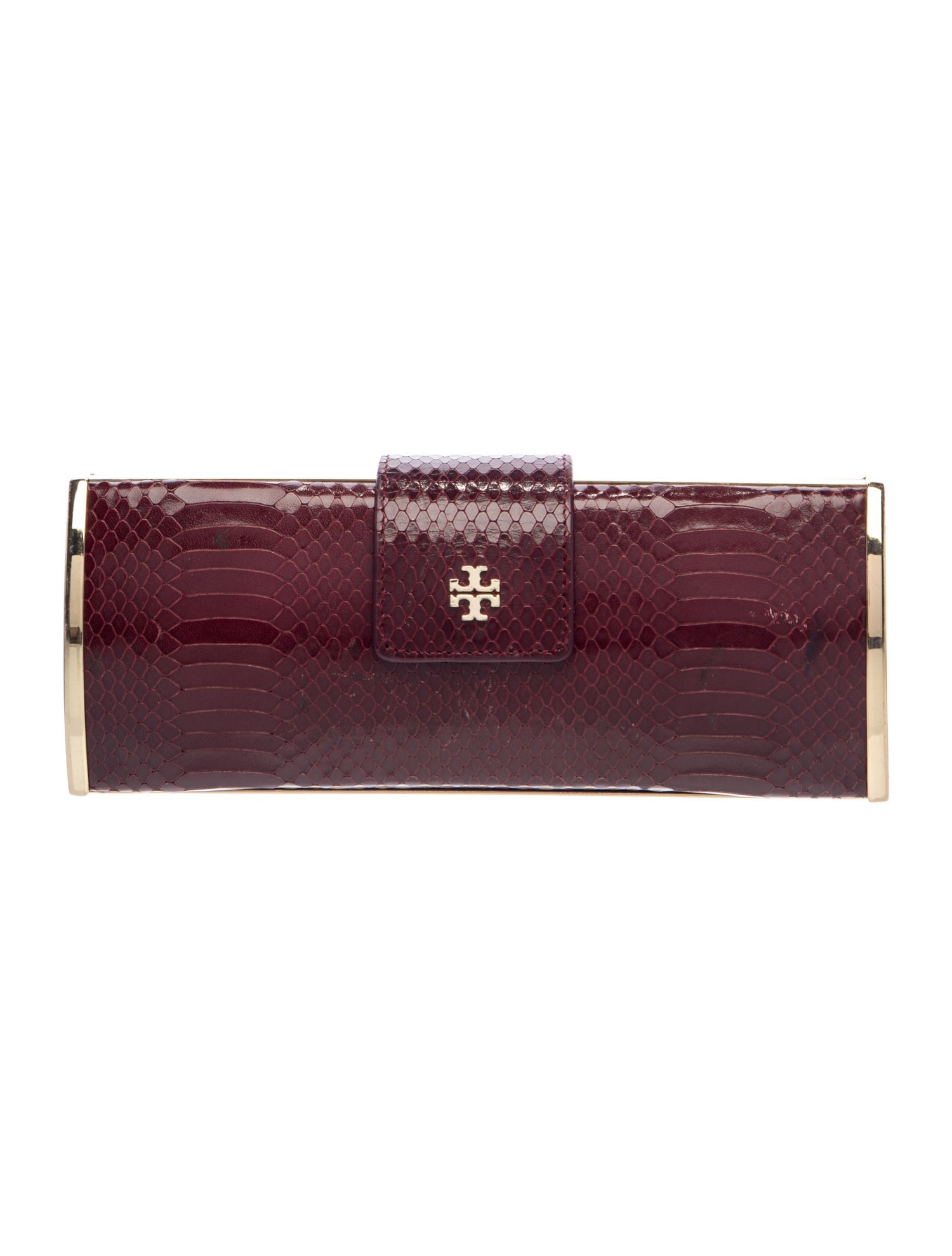 Embossed Leather Clutch