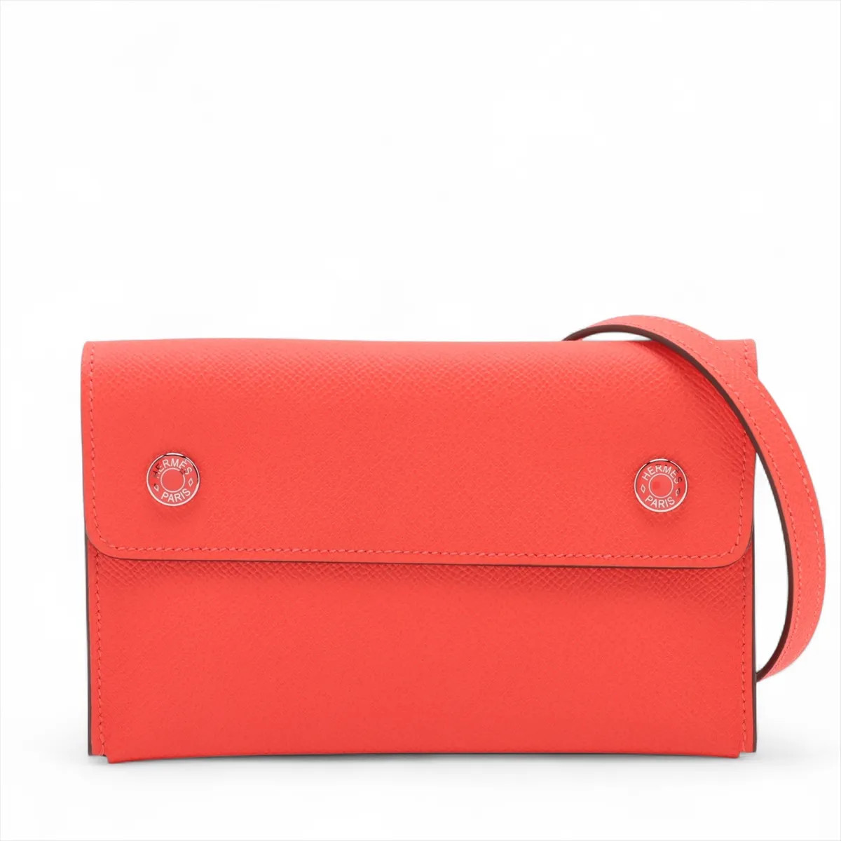 Hermès Hermès snap Togo Veau Epsom Orangefield Silver Metal Fittings