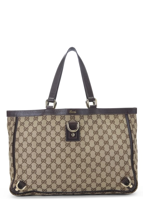 Original GG Canvas D-Ring Abbey Tote Large