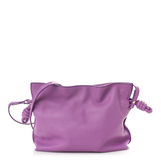 Loewe Calfskin Mini Flamenco Knot Bag Purple