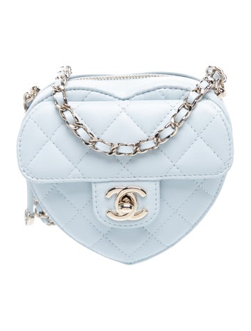 Mini CC In Love Heart Clutch w/ Chain