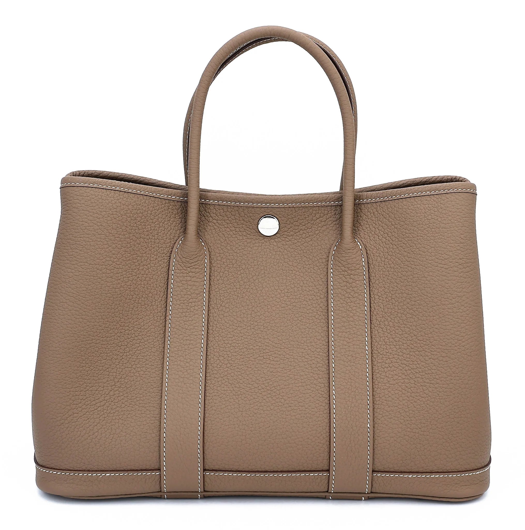 Brand New ( Rank N ) HERMÈS Garden Party TPM Etoupe (18) Negonda Palladium hardware K (2025)