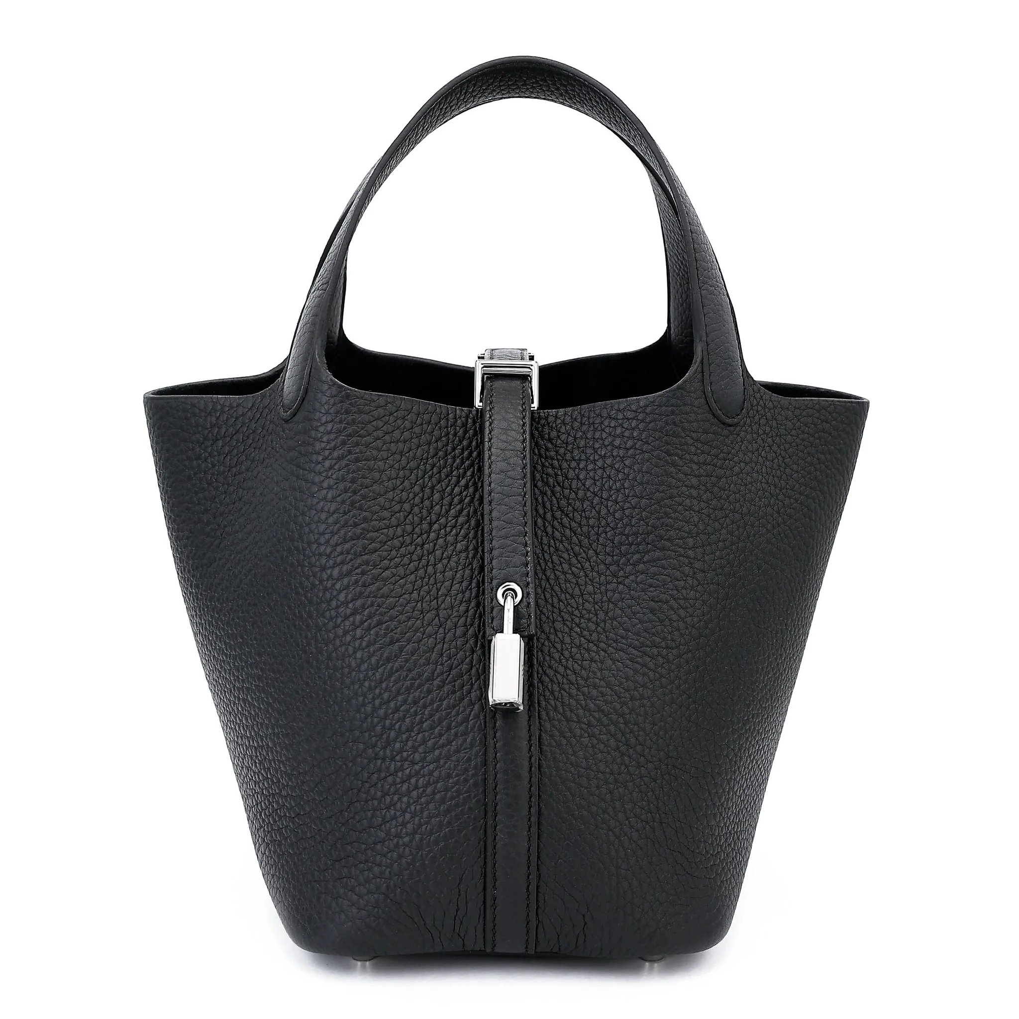 Brand New ( Rank N ) HERMÈS Picotin Lock PM Noir (89) Clemence Palladium hardware G (2026)
