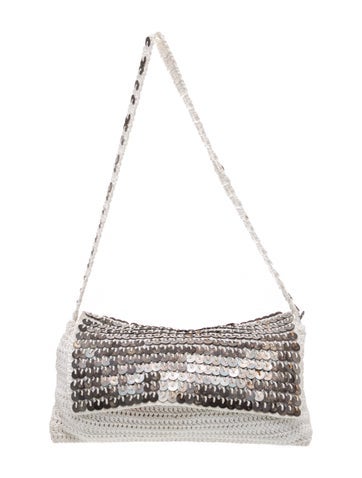 Sequin Knit Flap Bag