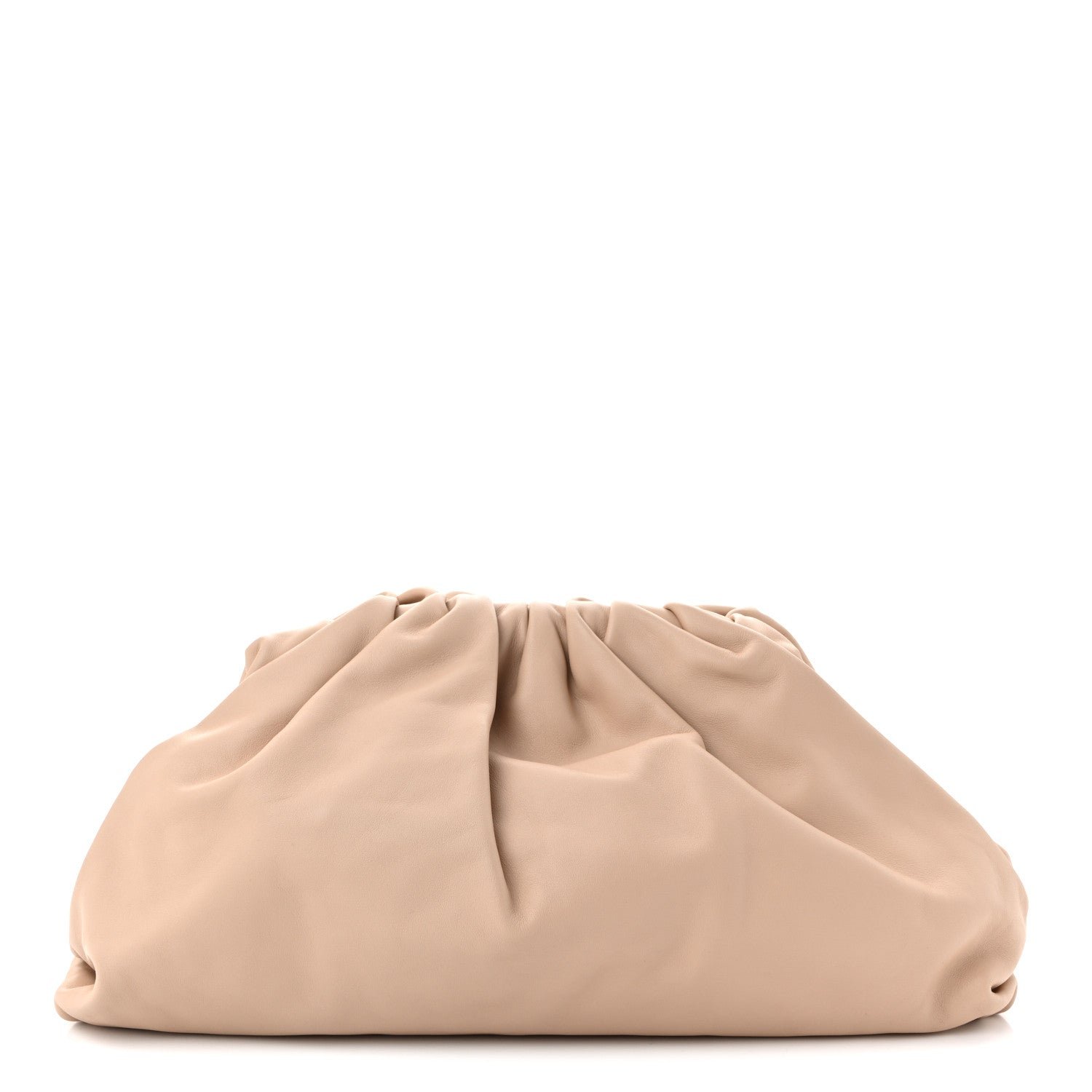 Bottega Veneta Smooth Butter Calf The Pouch Oversized Clutch Nude