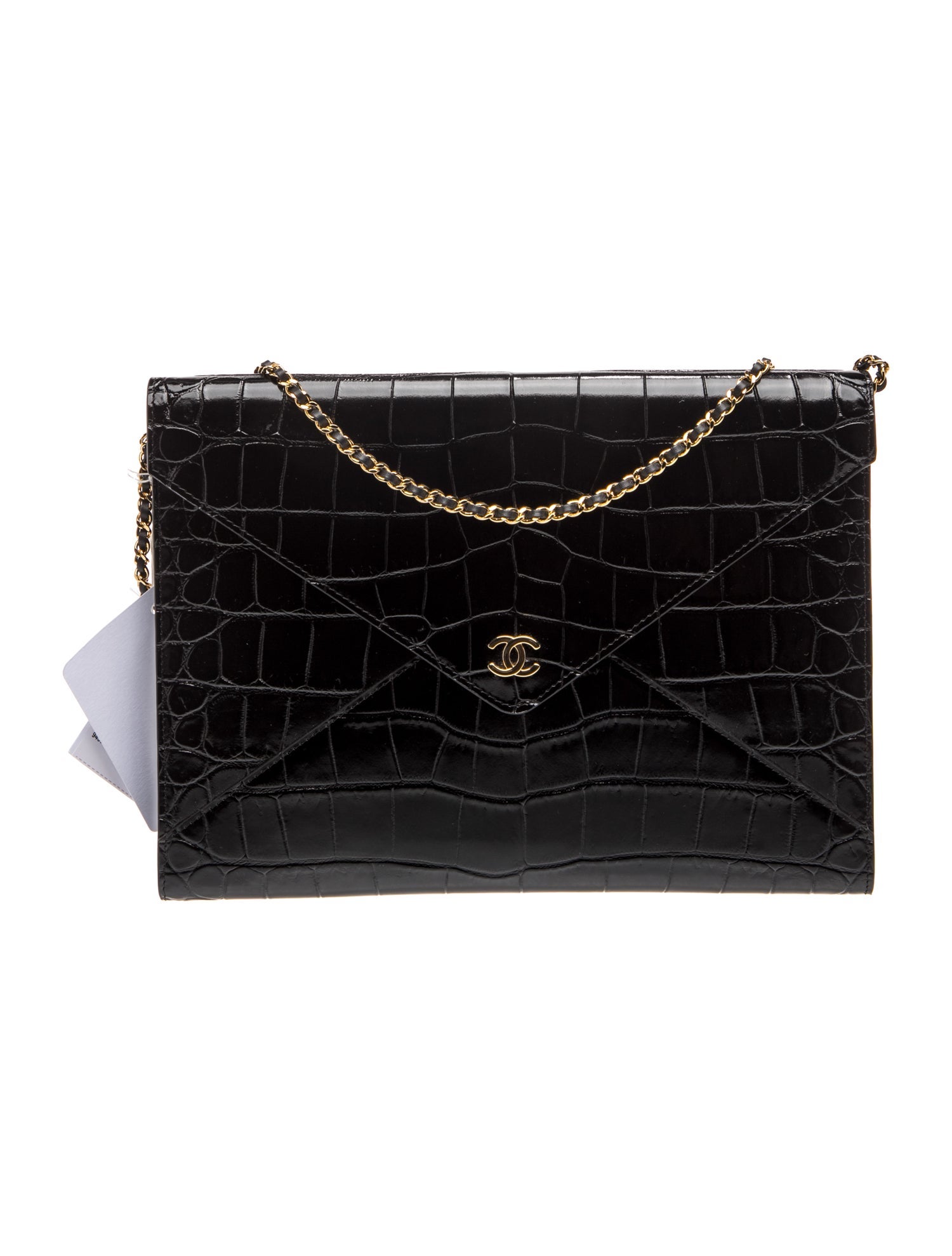 2026 Crocodile-Embossed Clutch w/ Chain