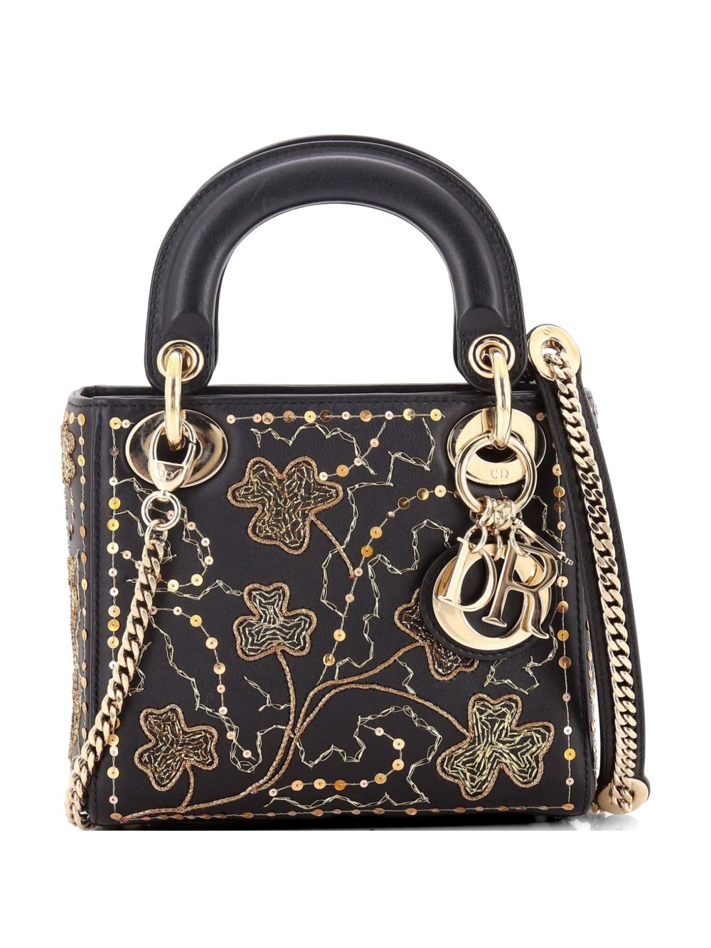 Dior Lady Dior Chain Bag Embroidered Calfskin Mini satchel