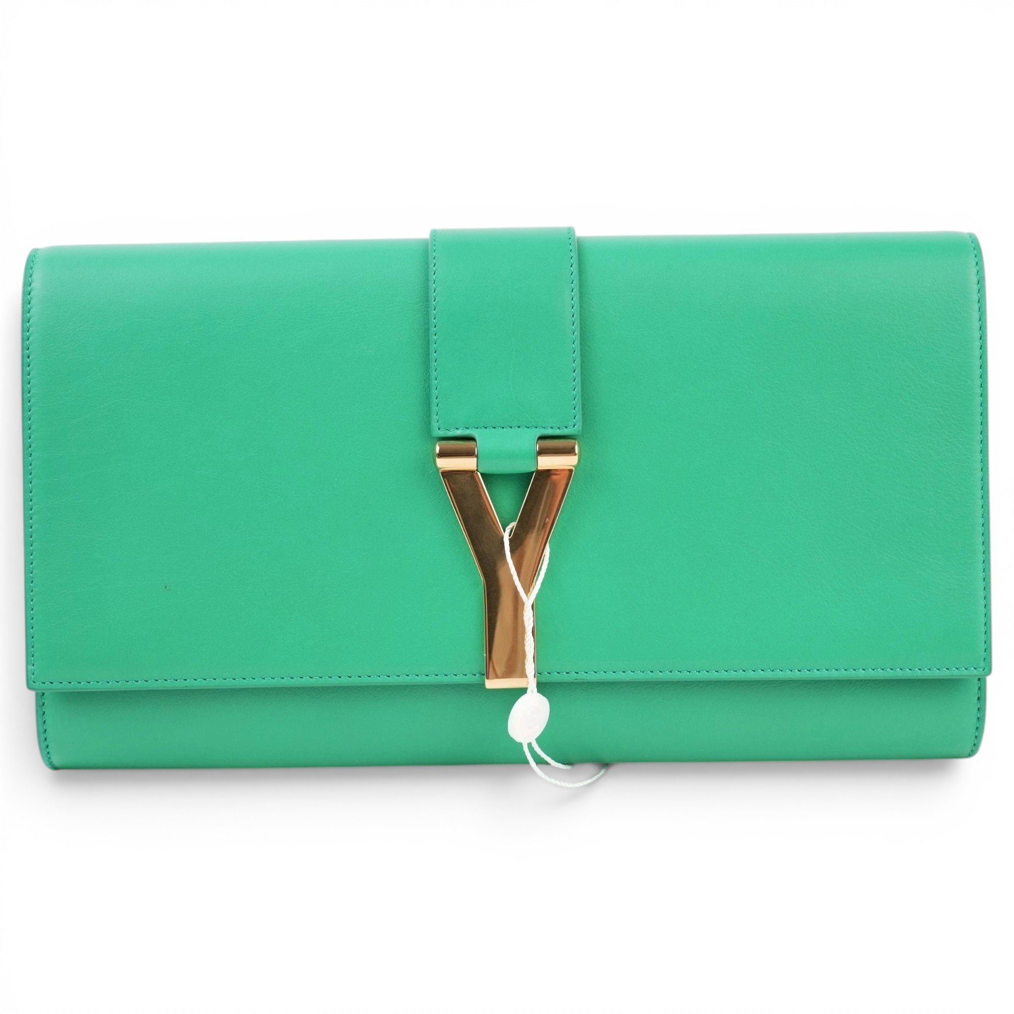 Leather clutch bag
