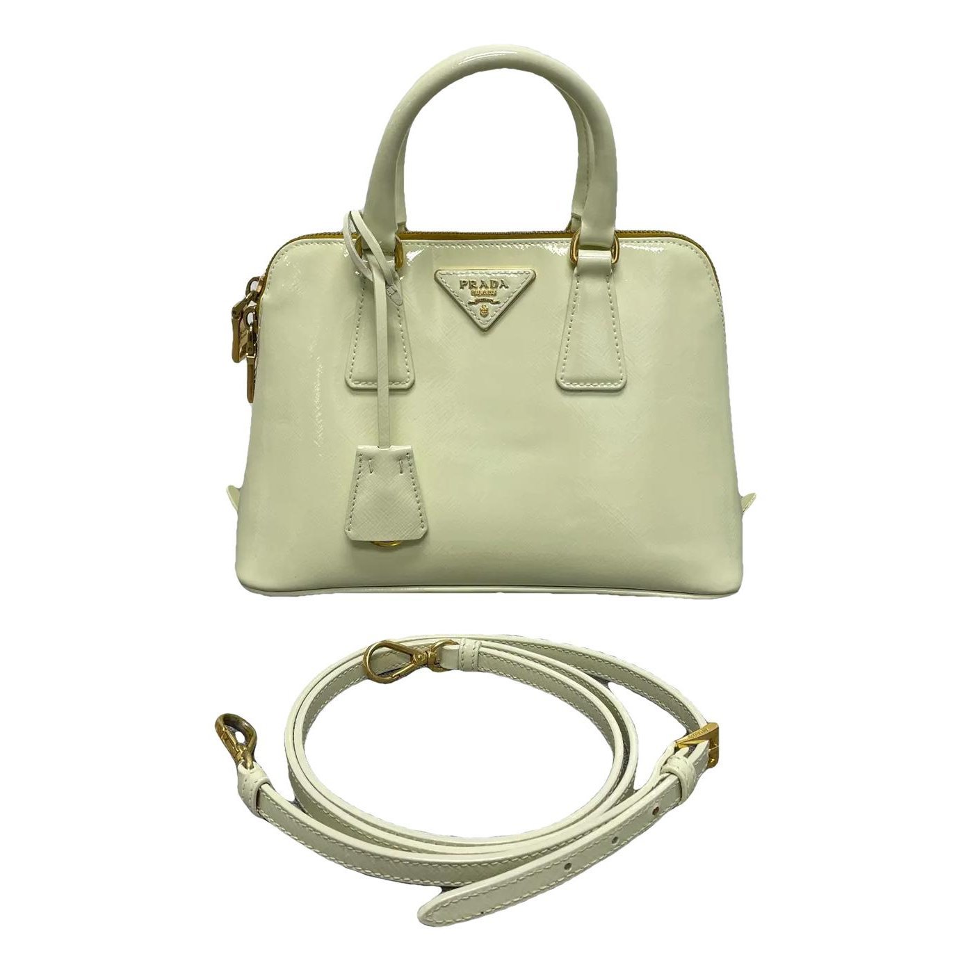 Promenade patent leather handbag