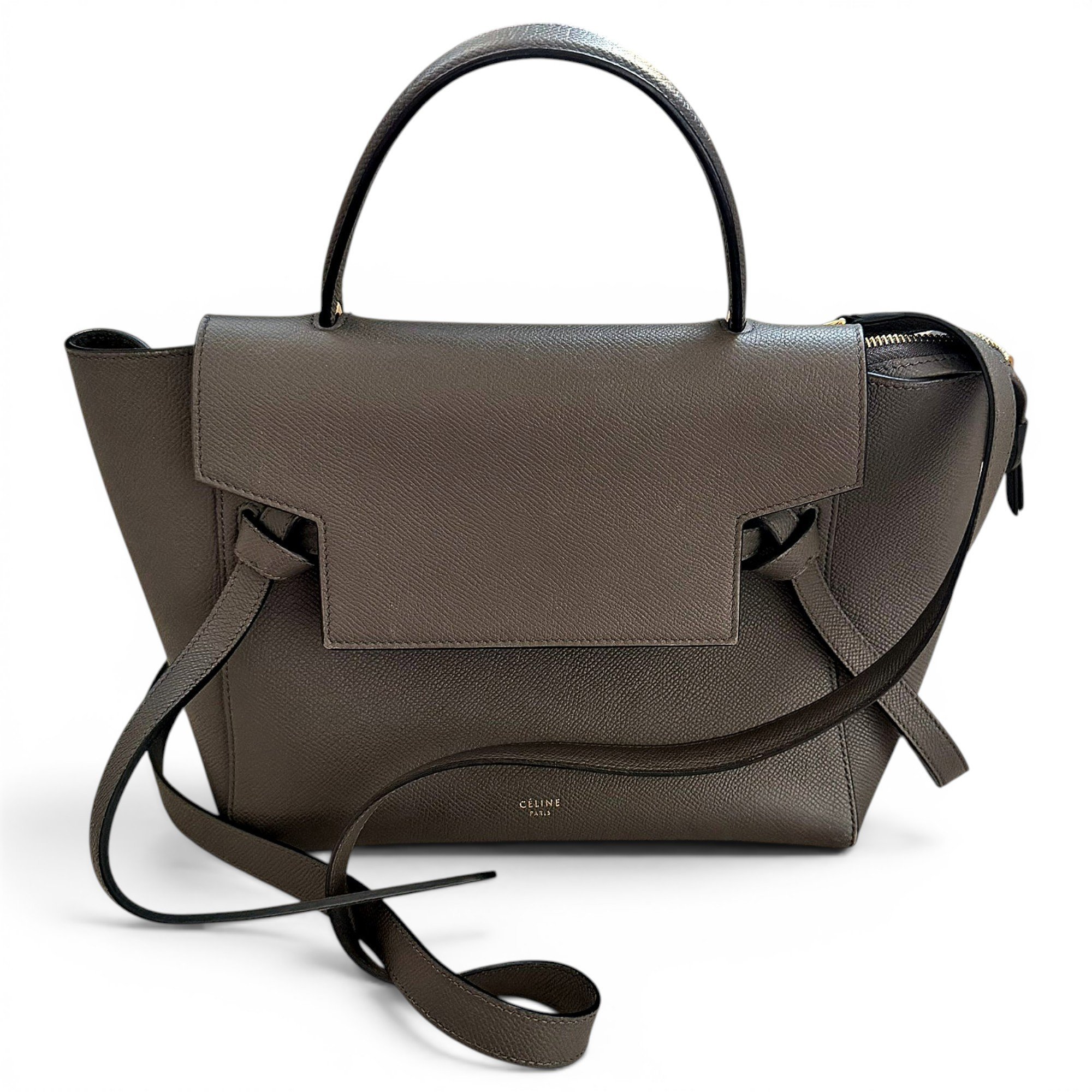 Belt leather handbag