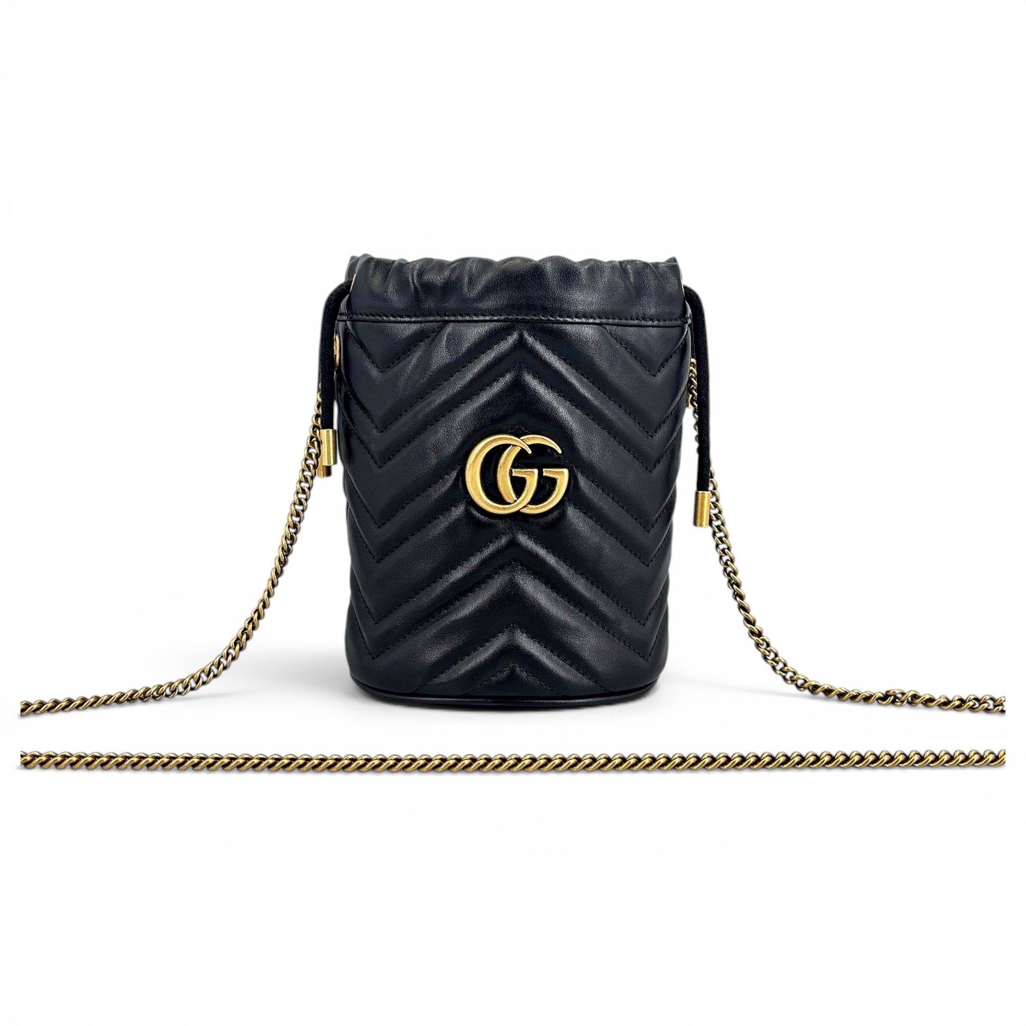 GG Marmont Chain Bucket leather bag