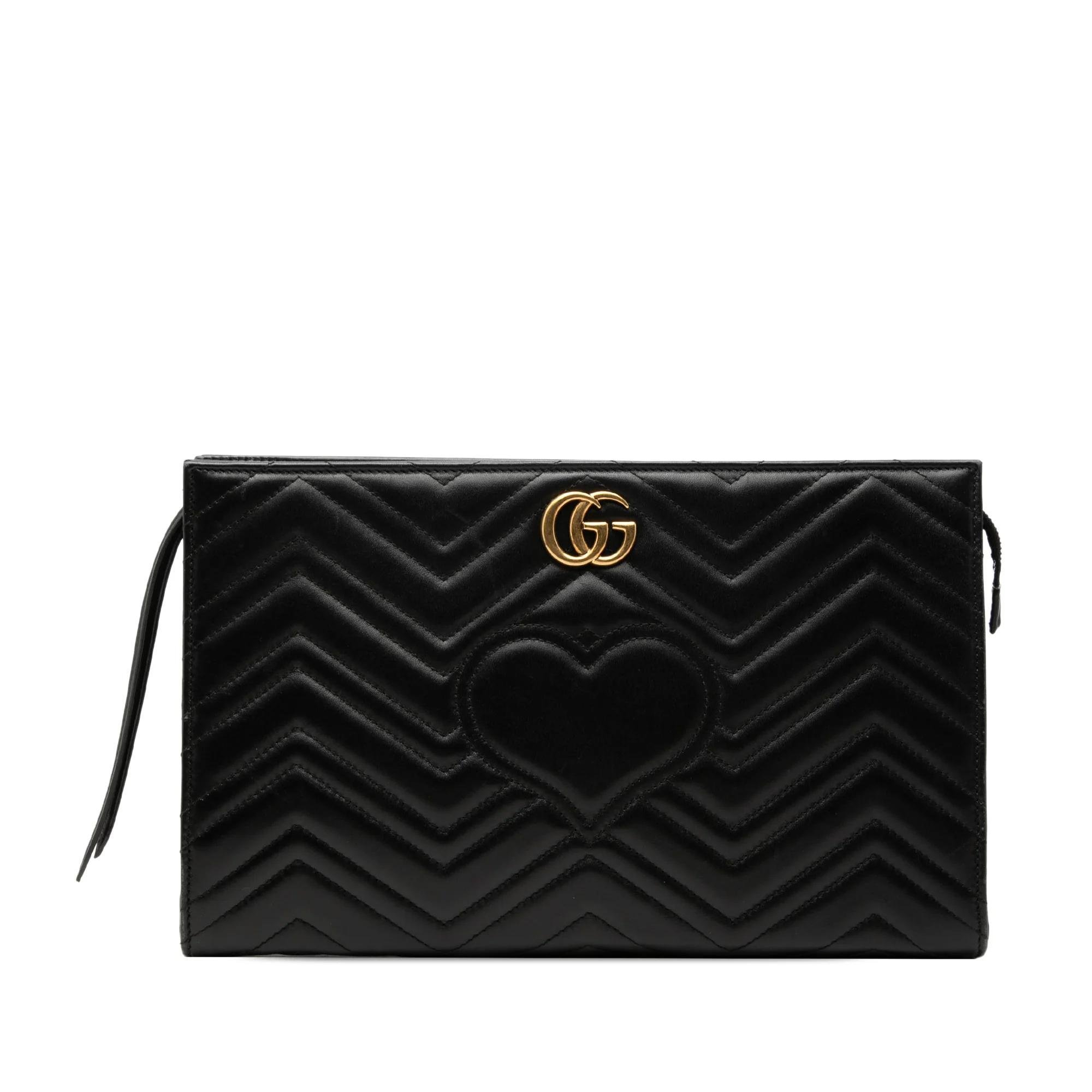 Marmont pony-style calfskin clutch bag