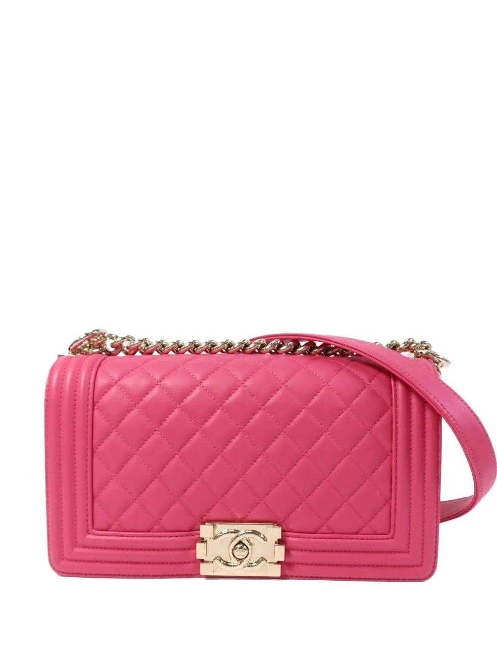 25 Boy quilted-design shoulder bag