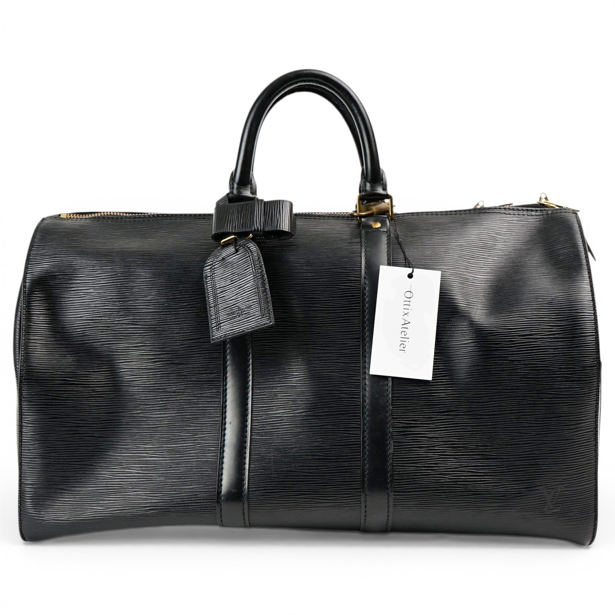 Keepall leather travel bag