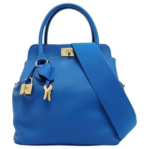 Toolbox leather handbag