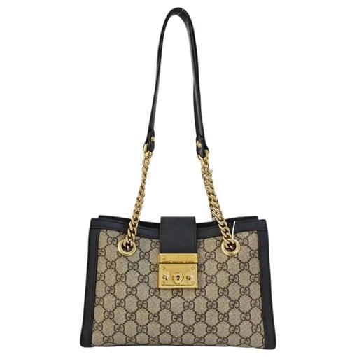Padlock leather handbag