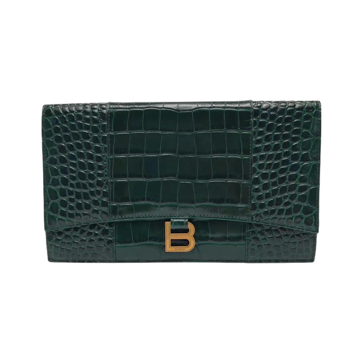 Hourglass leather handbag