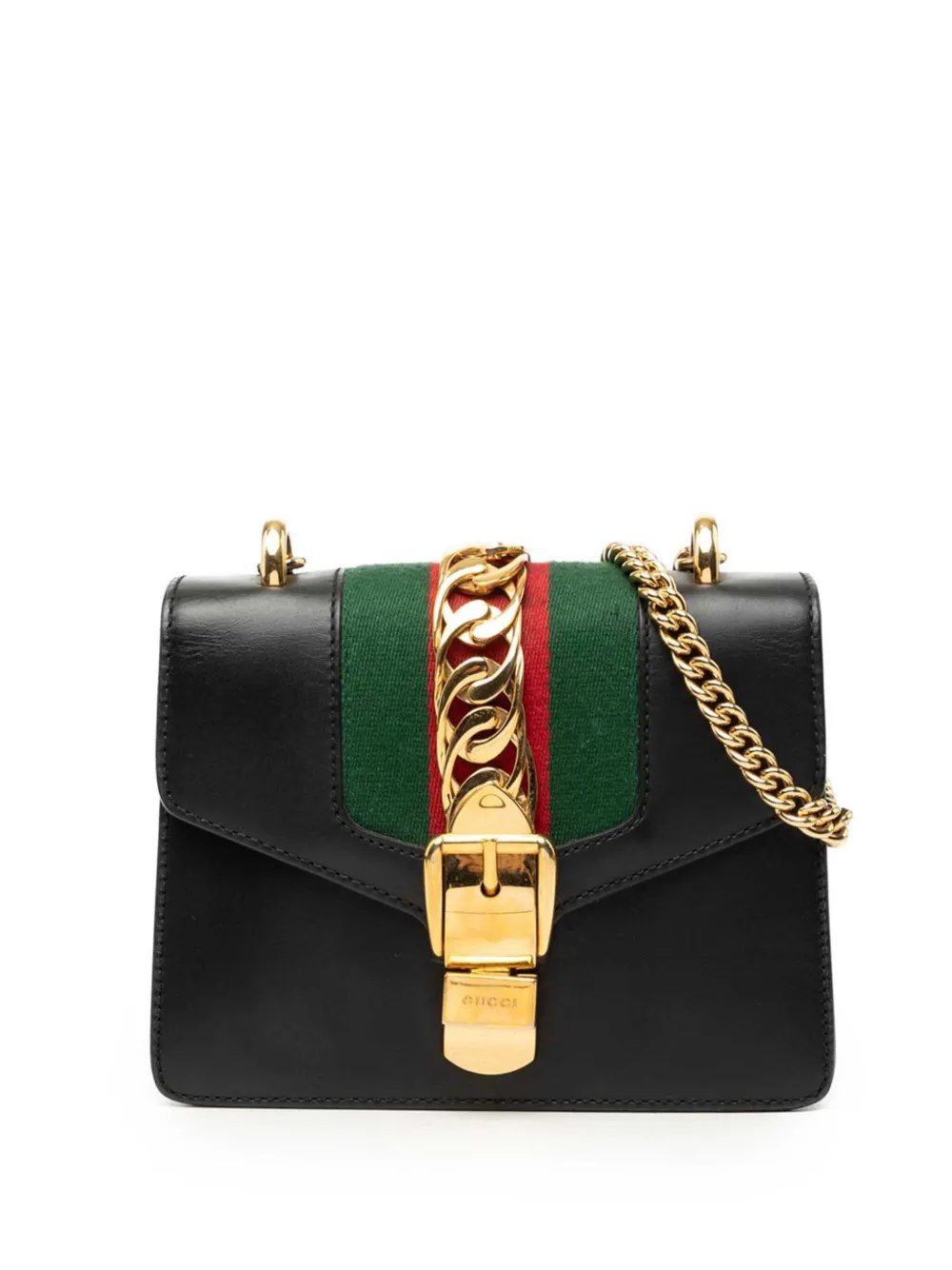 2016-2026 Mini Calfskin Web Sylvie Chain satchel
