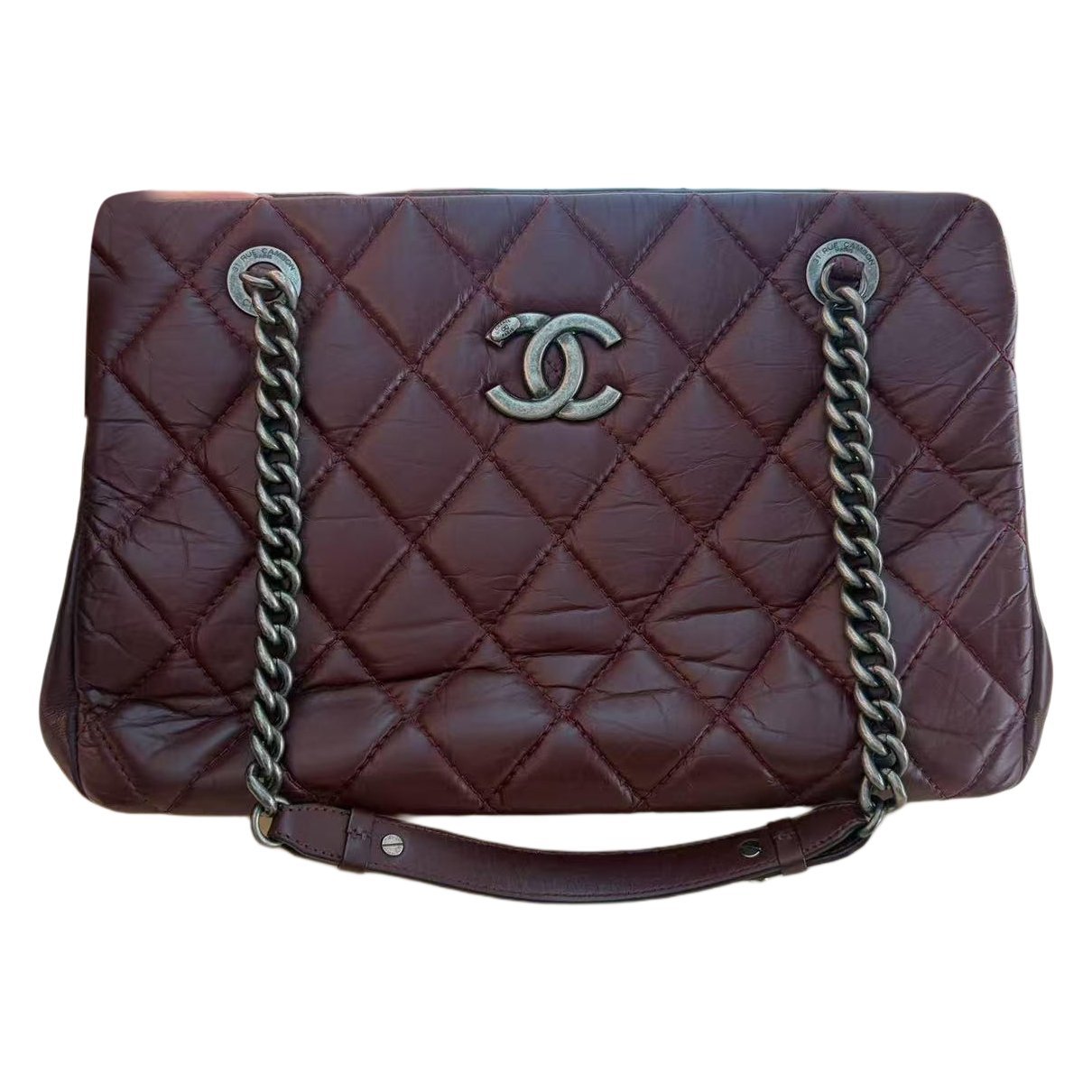 Trendy CC Bowler leather handbag