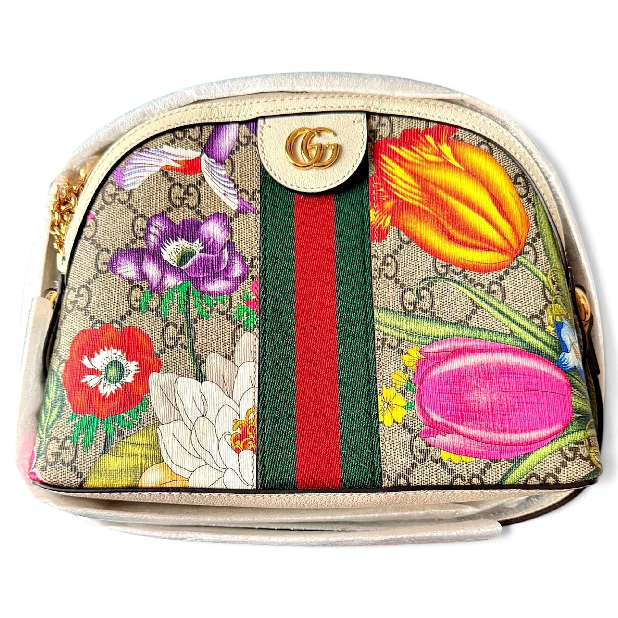 Ophidia Dome leather handbag