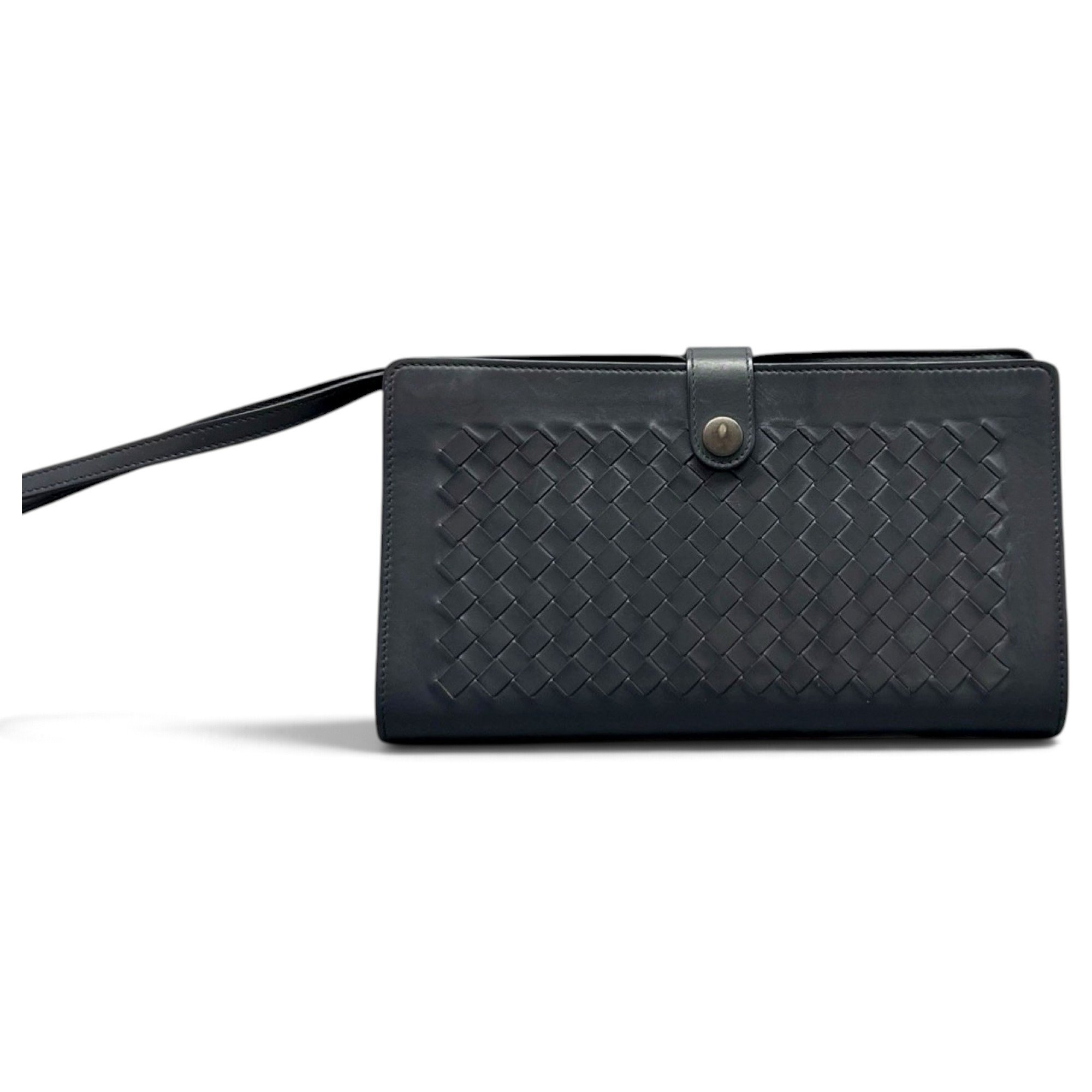 Pouch leather clutch bag