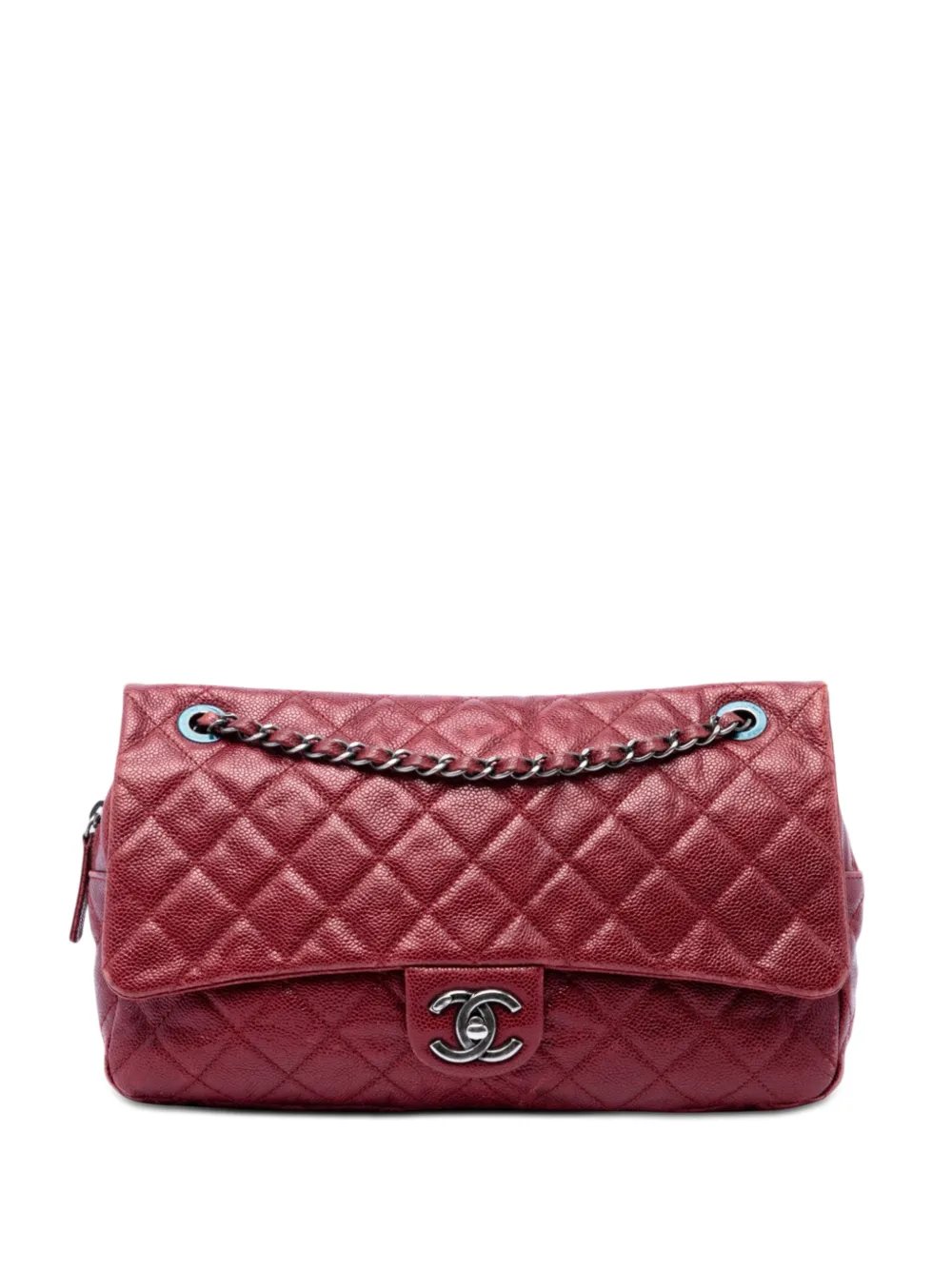2012 Jumbo Quilted Iridescent Caviar Easy Flap shoulder bag